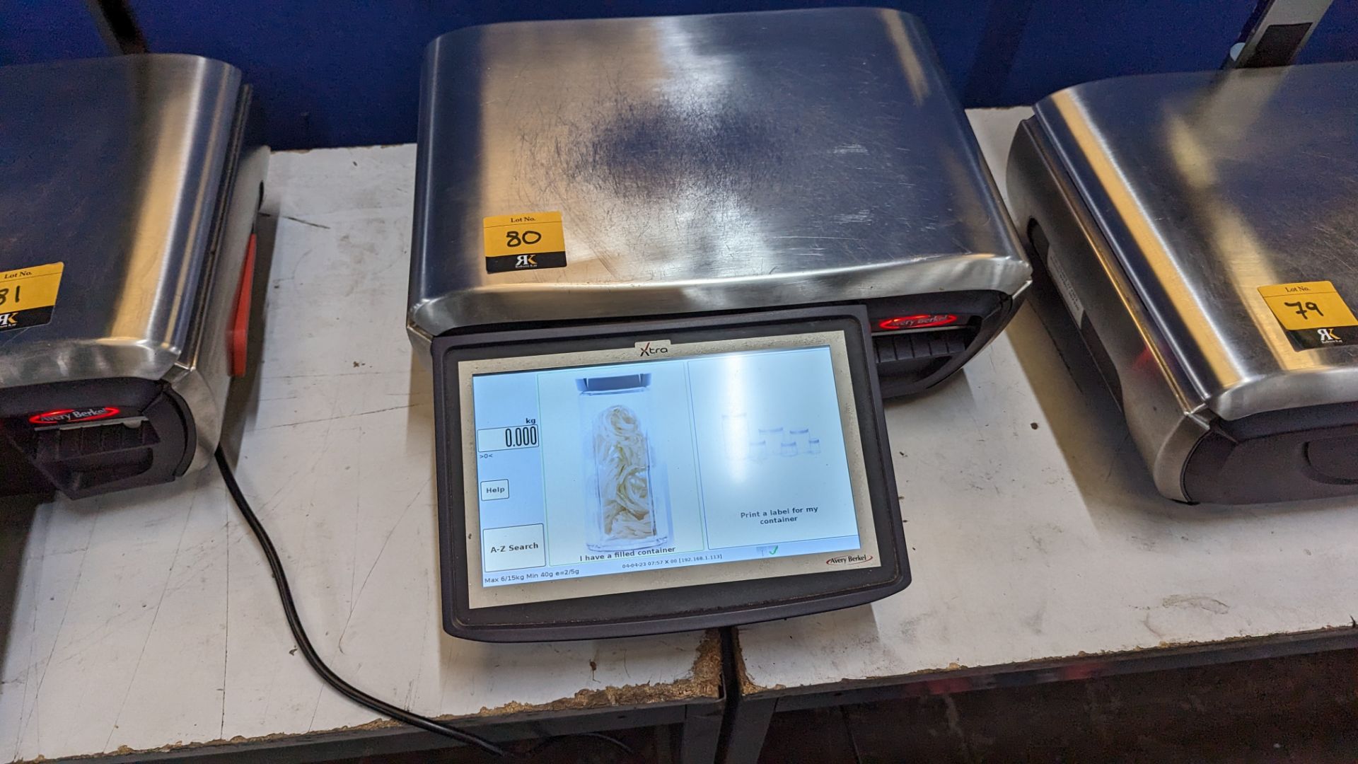 Avery Berkel Xti 100 Label & Receipt printing scale. 6kg/15kg capacity, 10" operator touchscreen dis - Image 15 of 20