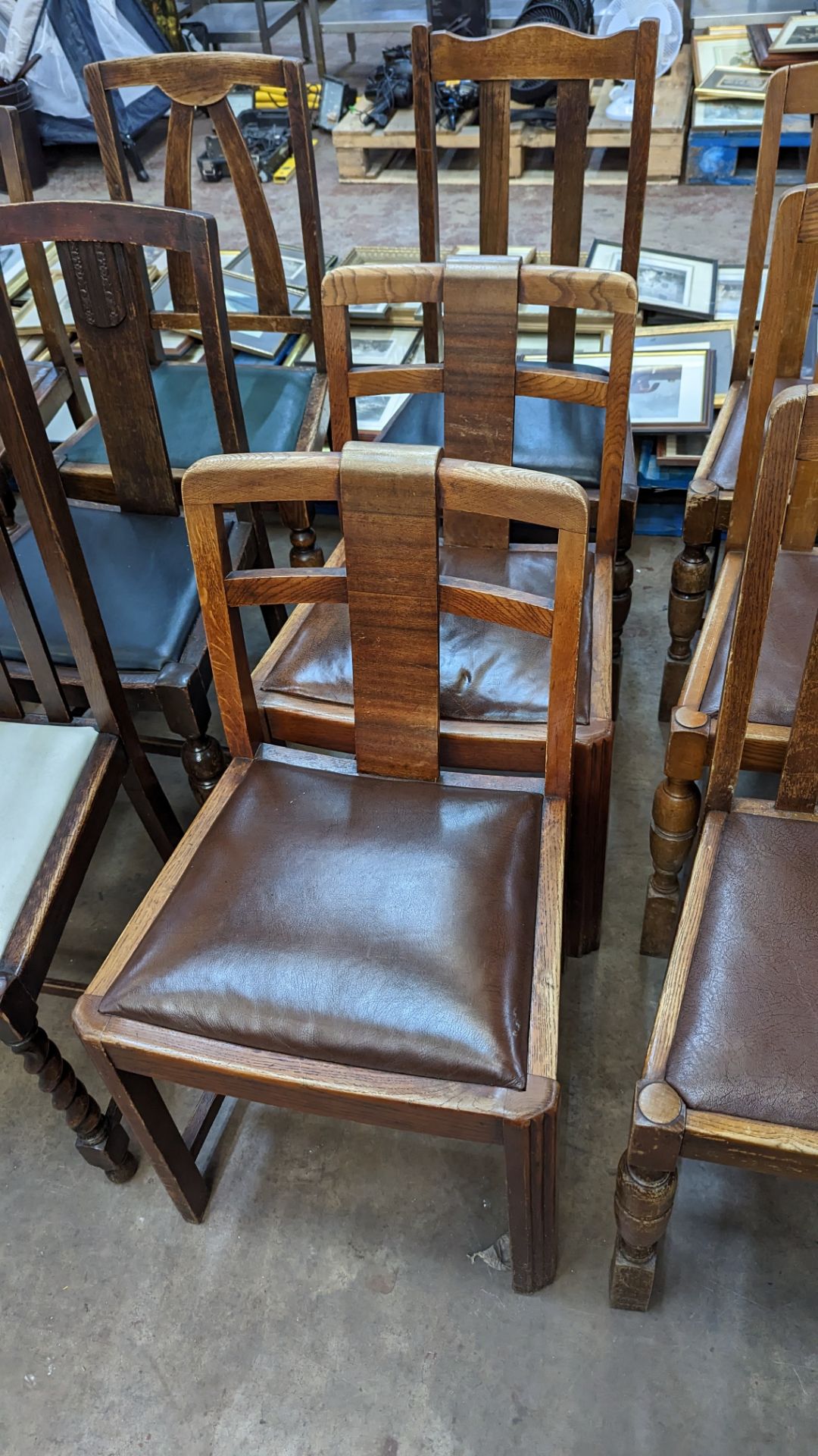 9 off assorted wooden dining chairs - Image 5 of 6
