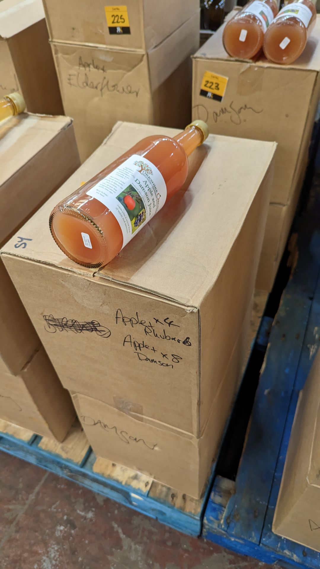 24 off 750ml bottles of Yorkshire Orchards apple & damson juice