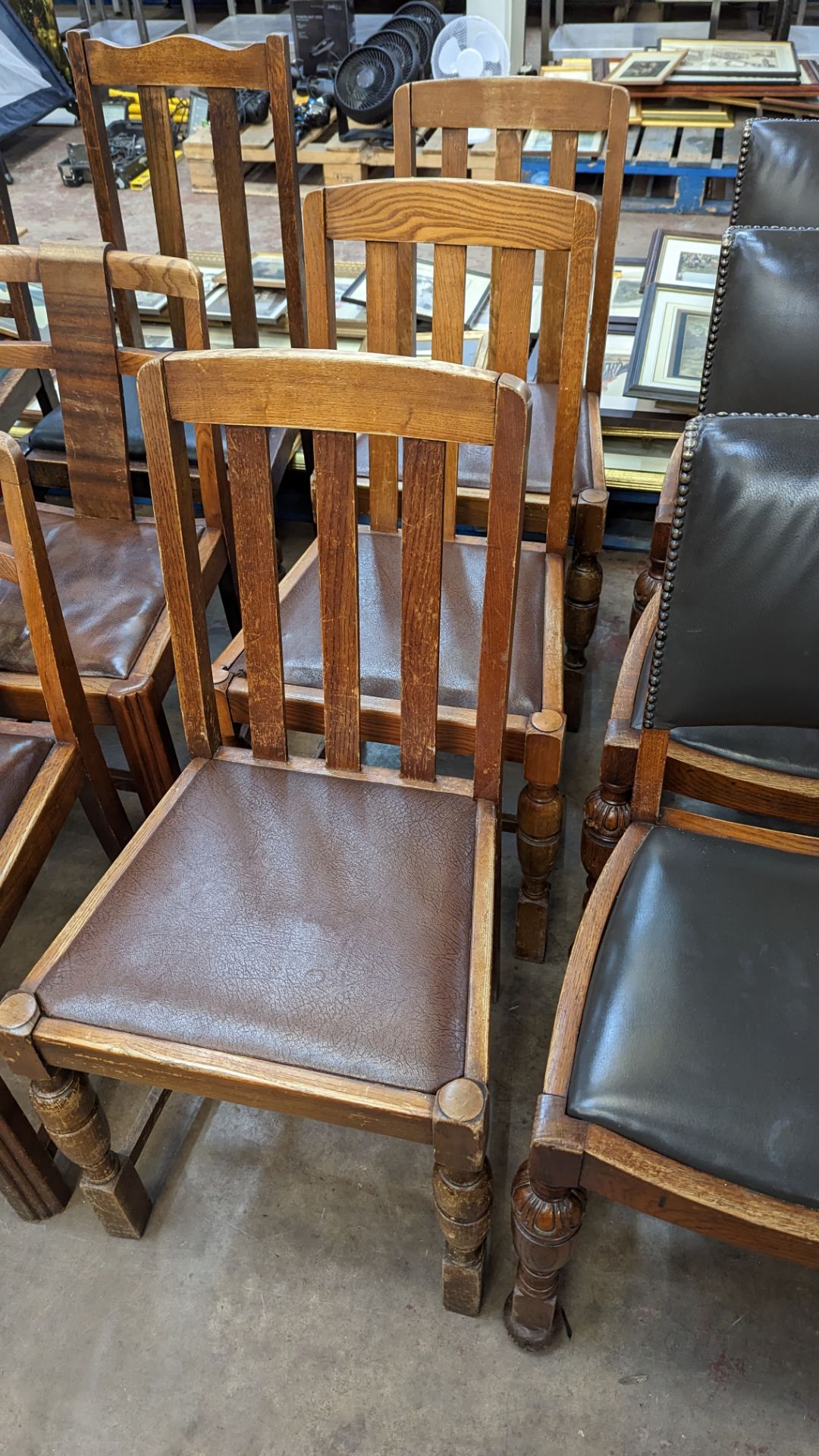 9 off assorted wooden dining chairs - Image 4 of 6