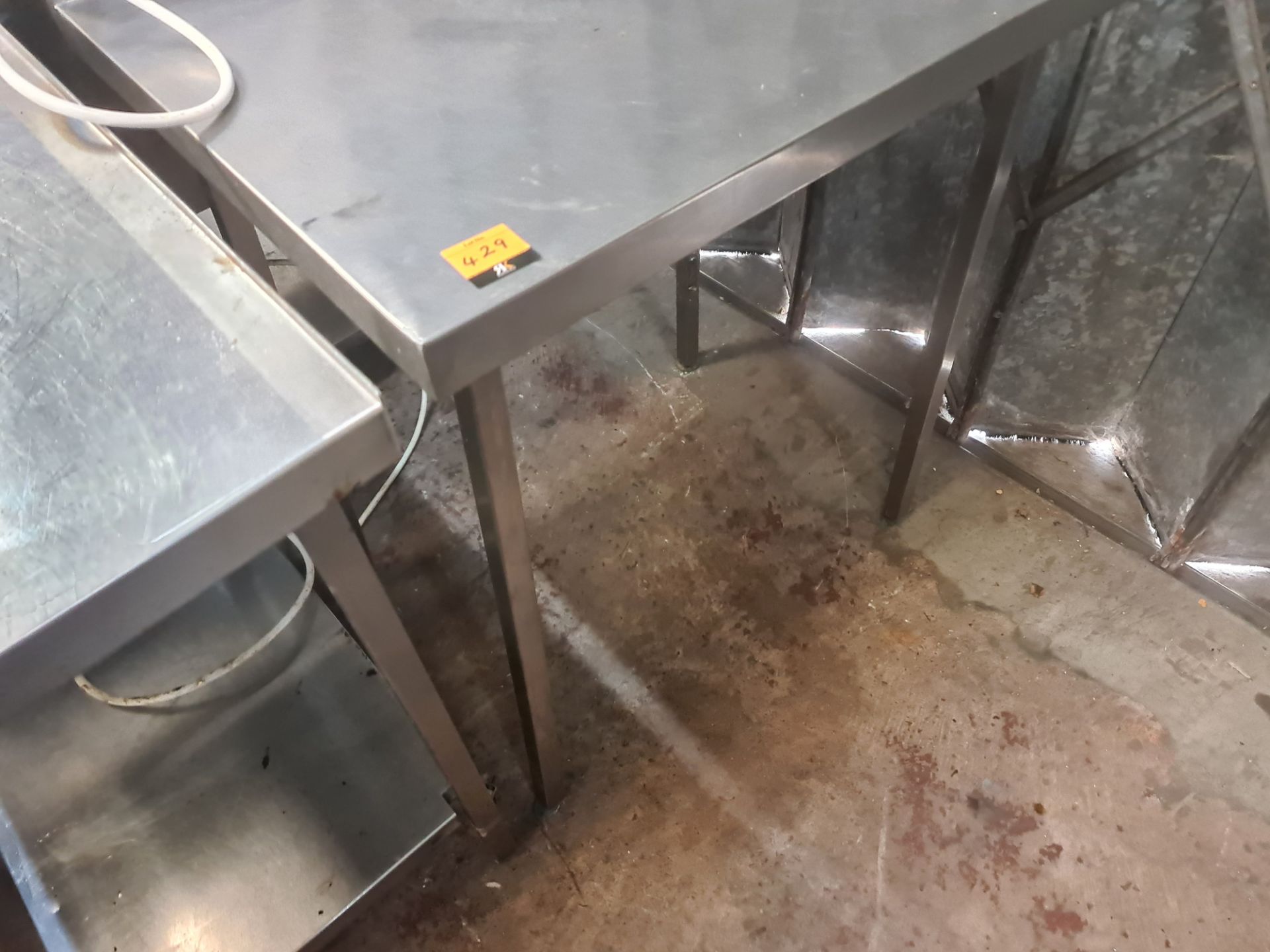 Stainless steel table - Image 2 of 4