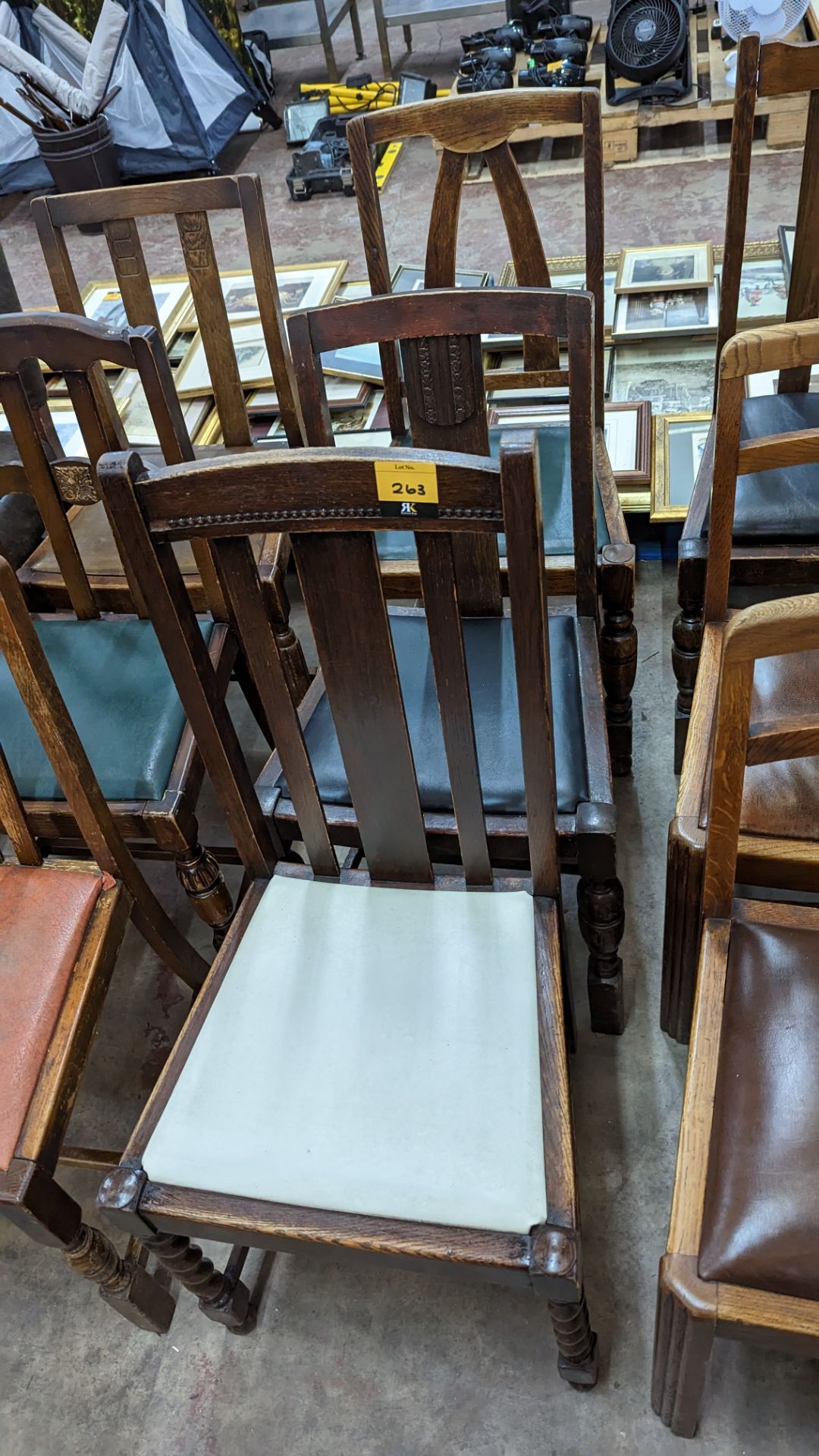 12 off assorted wooden dining chairs - Image 3 of 7