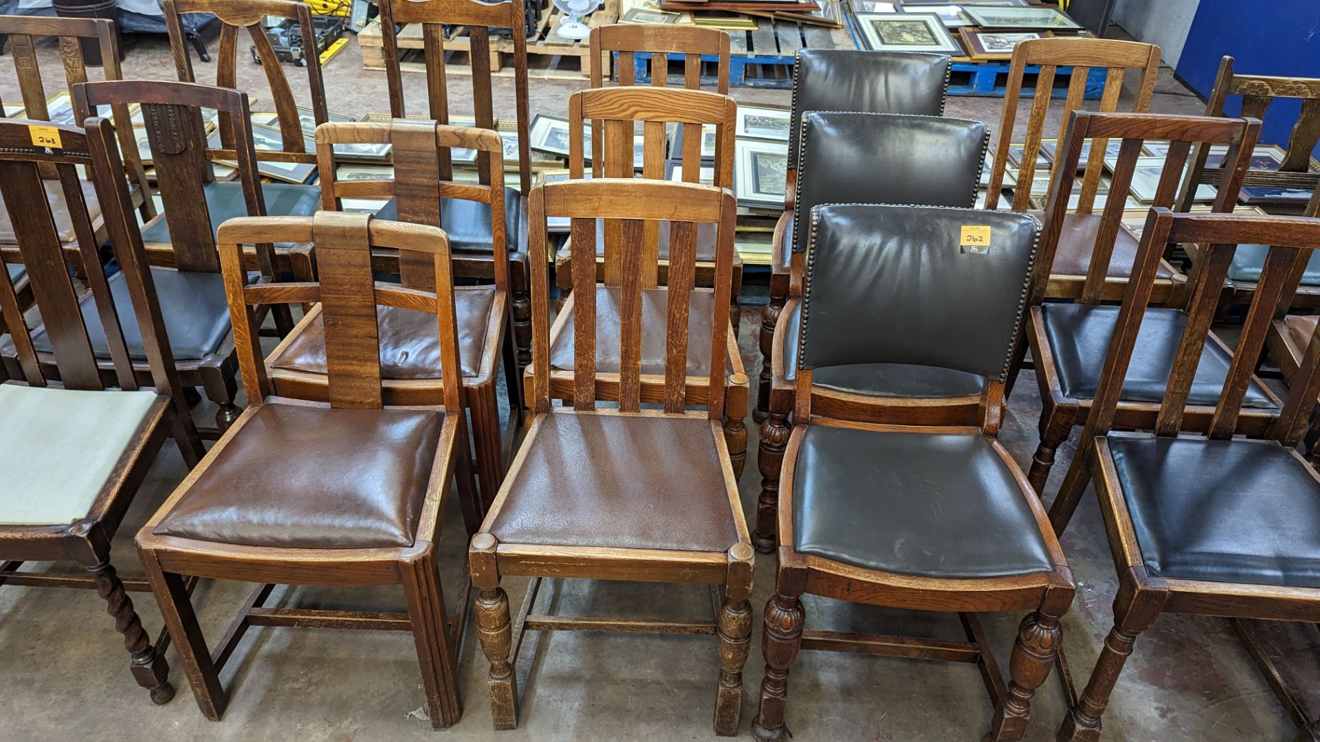 9 off assorted wooden dining chairs - Image 2 of 6