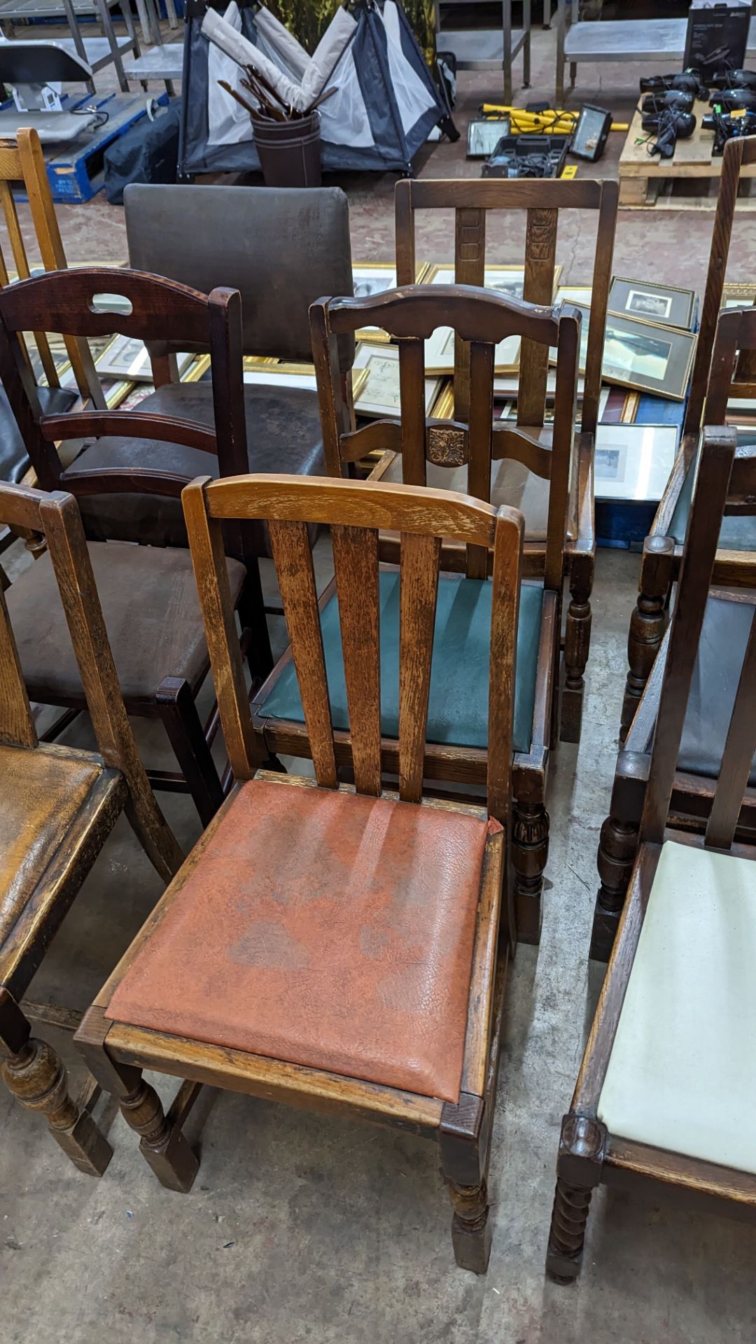 12 off assorted wooden dining chairs - Image 4 of 7
