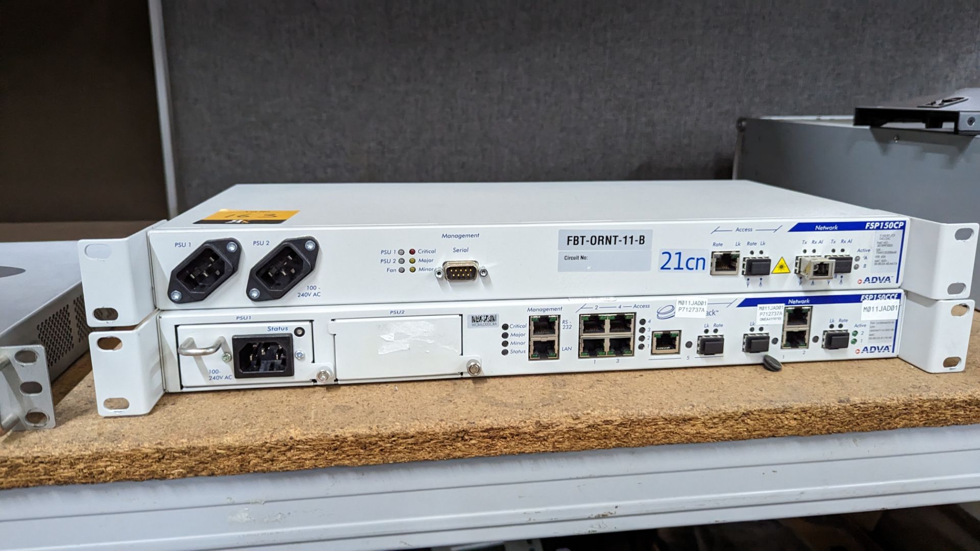 2 off Adva telephonic/networking rack mountable units, models FSP150CP & FSP150CCF - Image 3 of 9