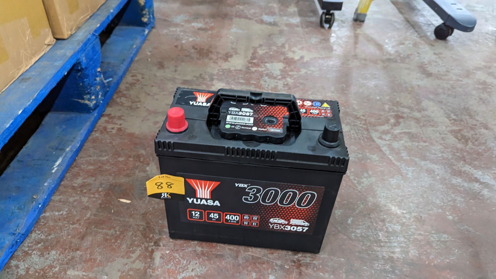 Yuasa vehicle battery model YBX3057, 12V, 45AH, 400A