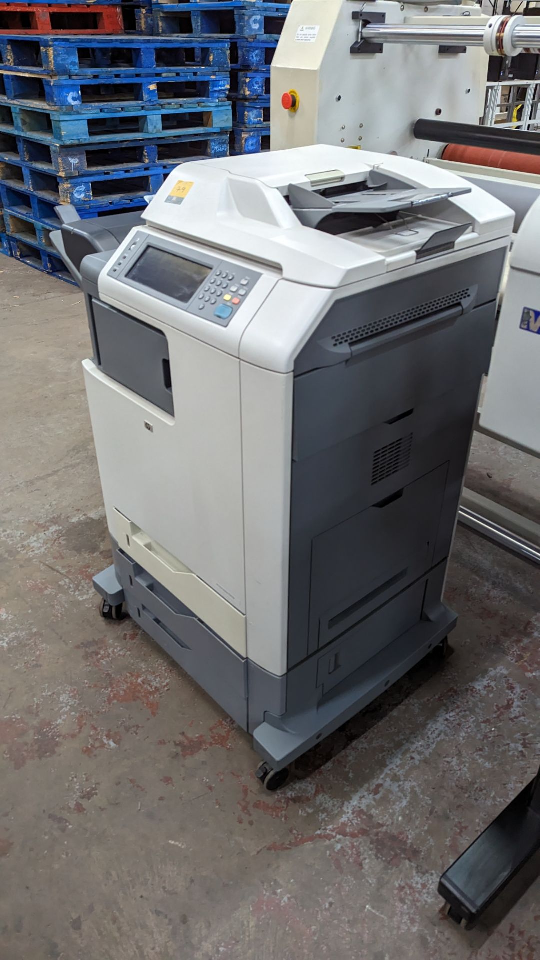 HP colour LaserJet model CM4730MFP large floor standing colour printer incorporating multiple paper - Image 5 of 16