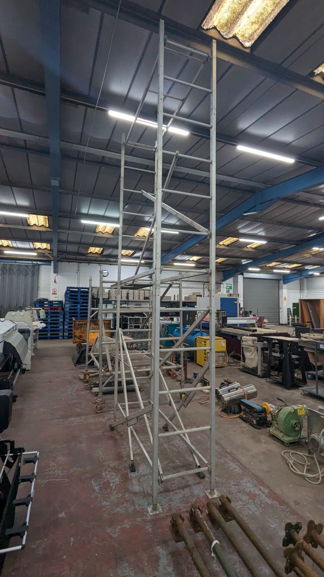 Tall folding access tower, approximately 4.4m tall as assembled/pictured - Image 12 of 12