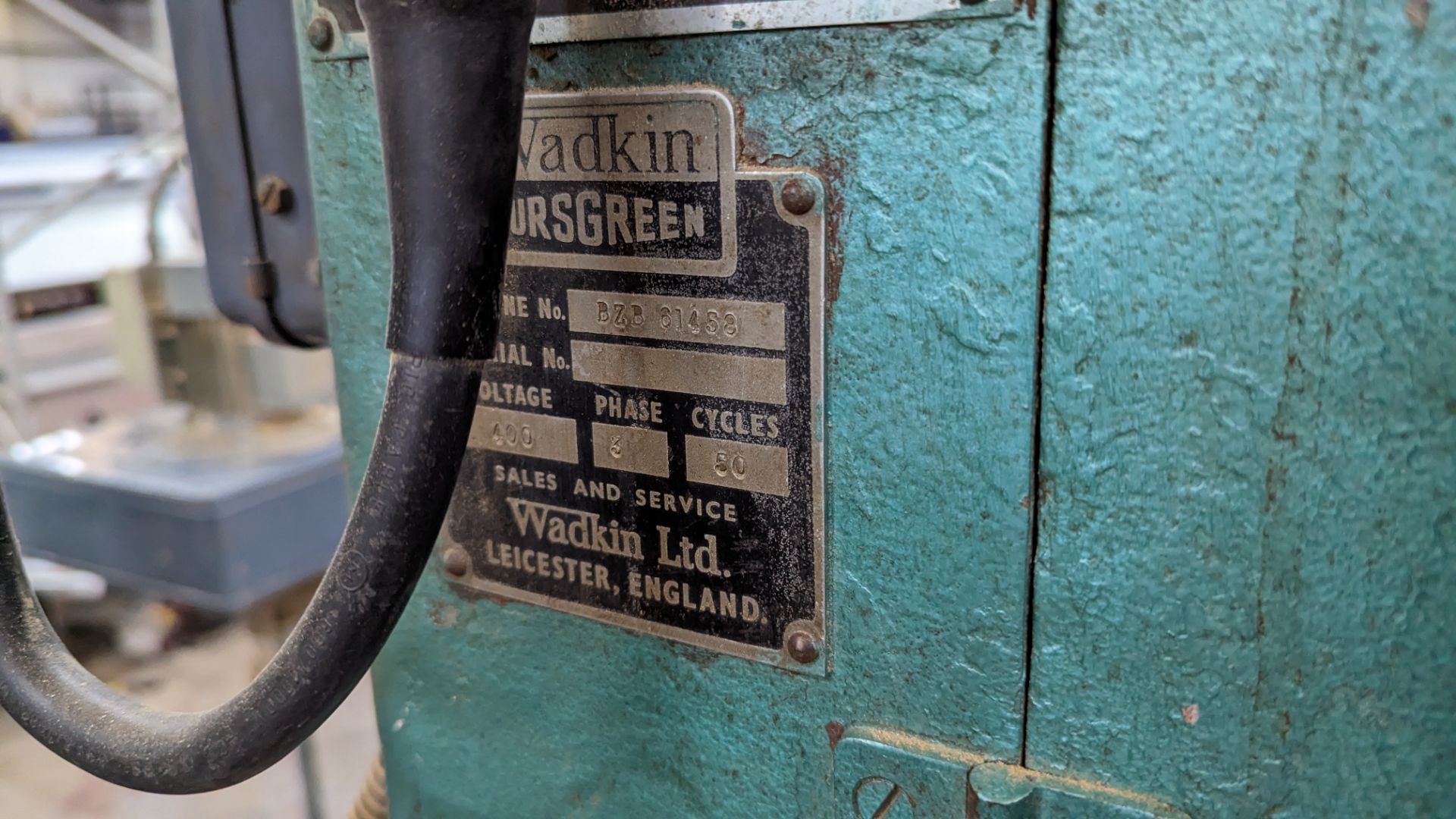 Wadkin Bursgreen vertical band saw, machine no. BZB61458 - Image 10 of 12