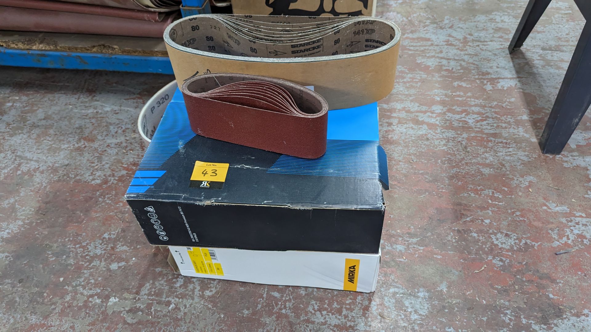 Stack of assorted sanding belts & related items - Image 2 of 9