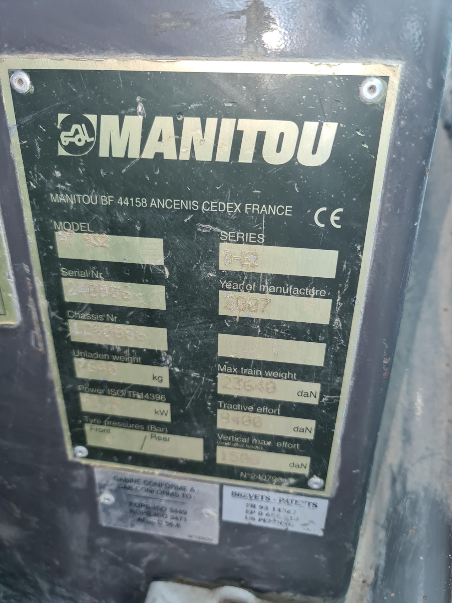 2007 Manitou Telehandler model MT 932 - Image 81 of 124