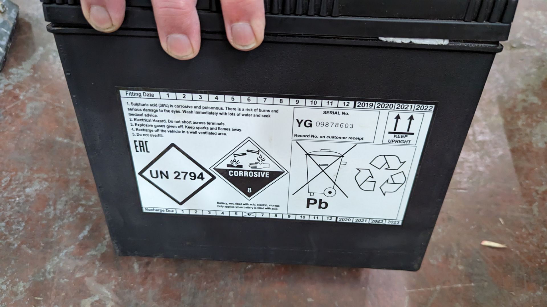 Yuasa vehicle battery model YBX3057, 12V, 45AH, 400A - Image 7 of 7