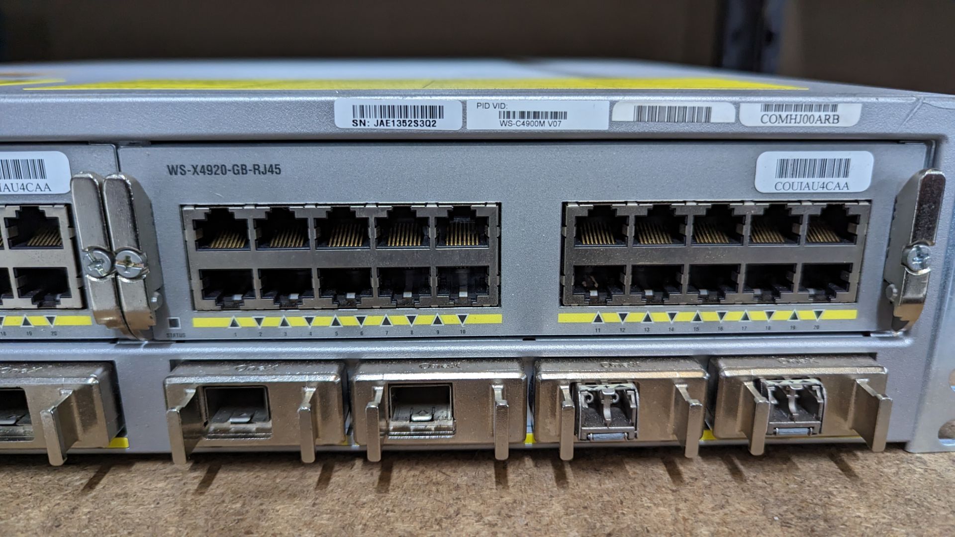 Cisco Catalyst 4900M model WS-C4900M switch with 2 off WS-X4920-GB-12J45 modules - Image 6 of 7