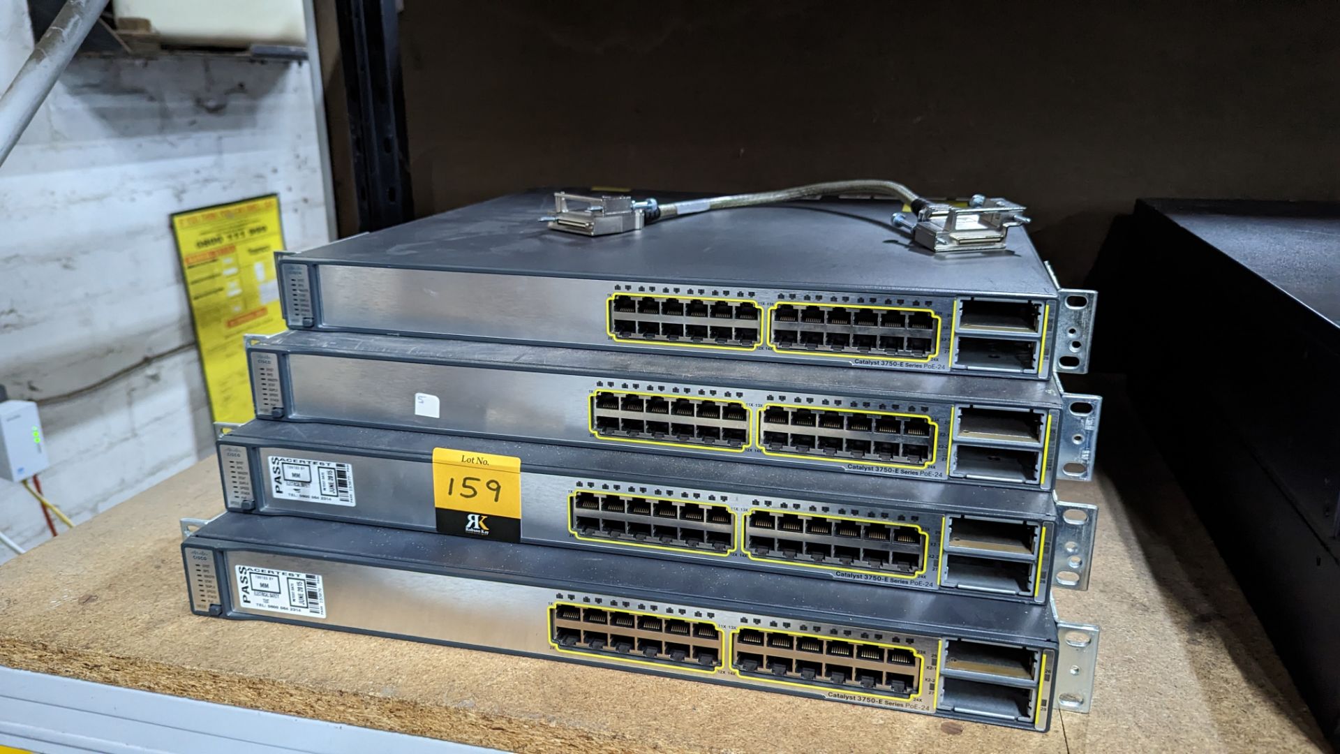 4 off Cisco Catalyst 3750-E Series 24 port switches