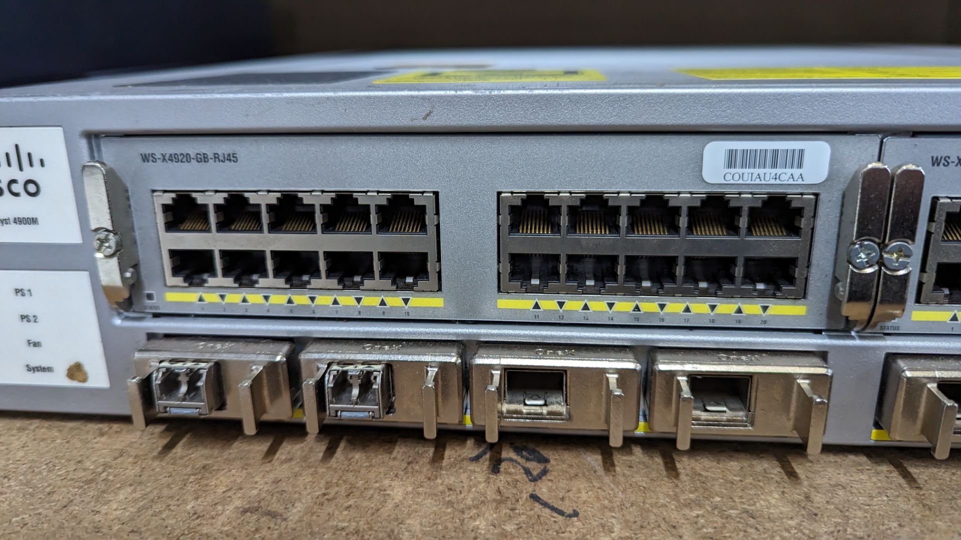 Cisco Catalyst 4900M model WS-C4900M switch with 2 off WS-X4920-GB-12J45 modules - Image 5 of 7