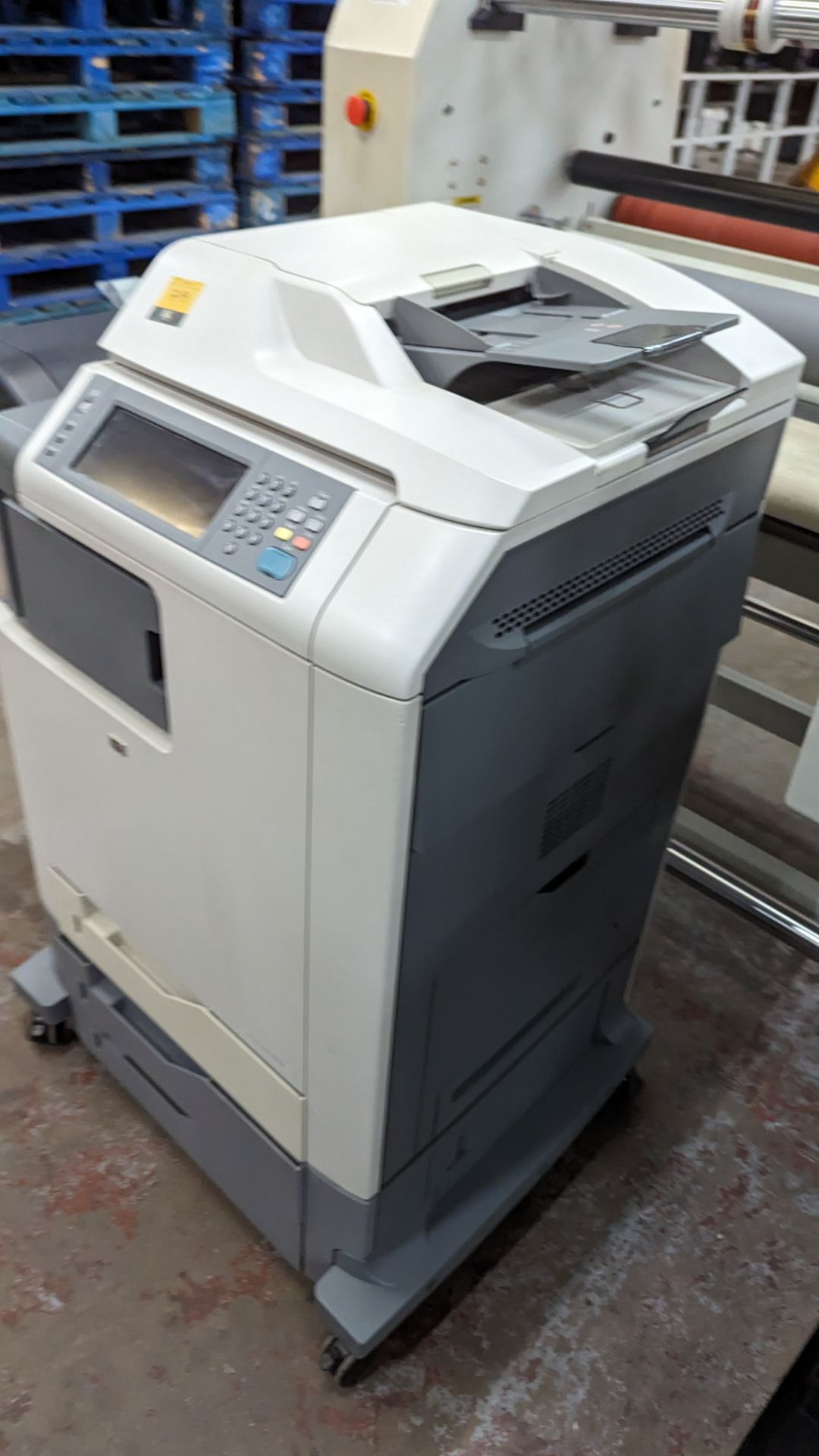 HP colour LaserJet model CM4730MFP large floor standing colour printer incorporating multiple paper - Image 4 of 16