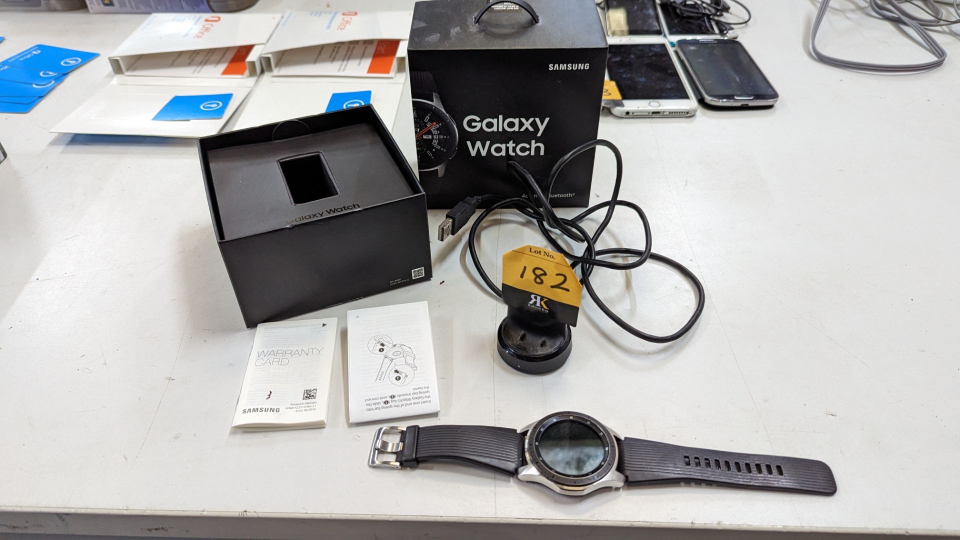 Samsung Galaxy 46mm smartwatch including charging base with USB cable - Image 3 of 16