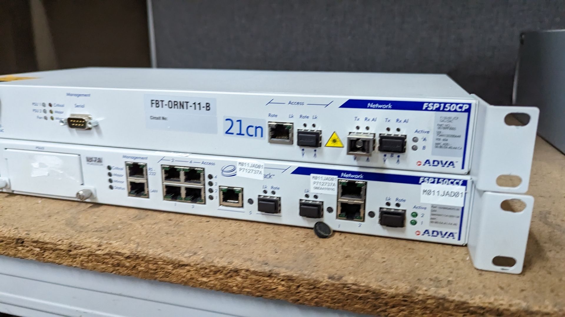 2 off Adva telephonic/networking rack mountable units, models FSP150CP & FSP150CCF - Image 4 of 9