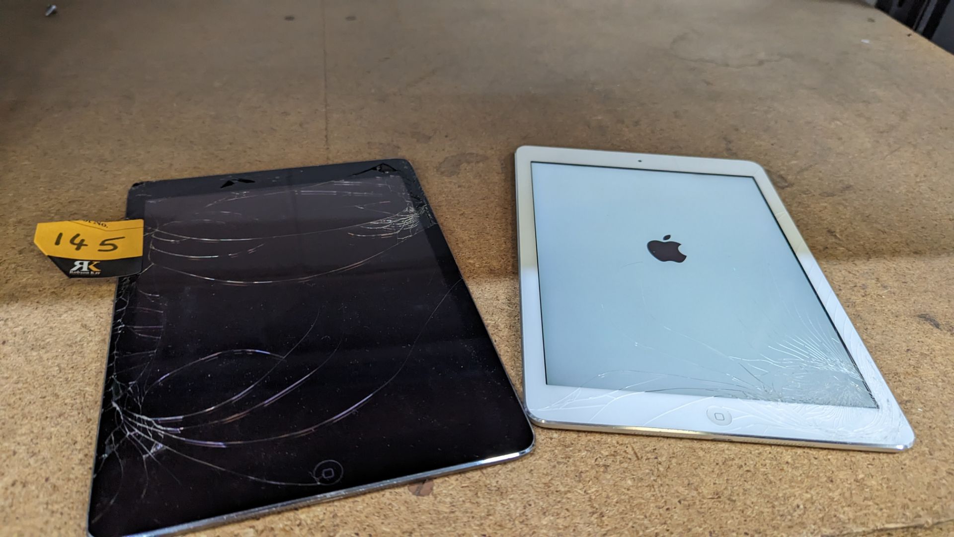 2 off Apple iPad tablets, both model no. A1474, with damaged screens. No ancillaries