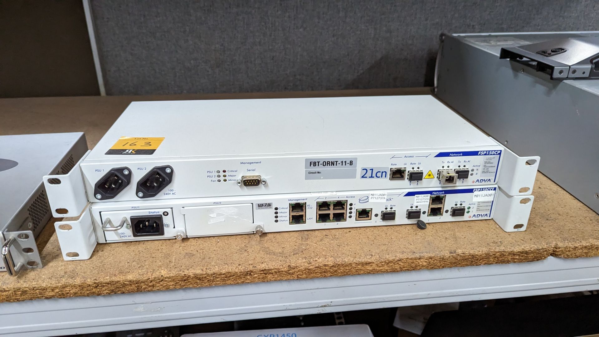 2 off Adva telephonic/networking rack mountable units, models FSP150CP & FSP150CCF - Image 2 of 9