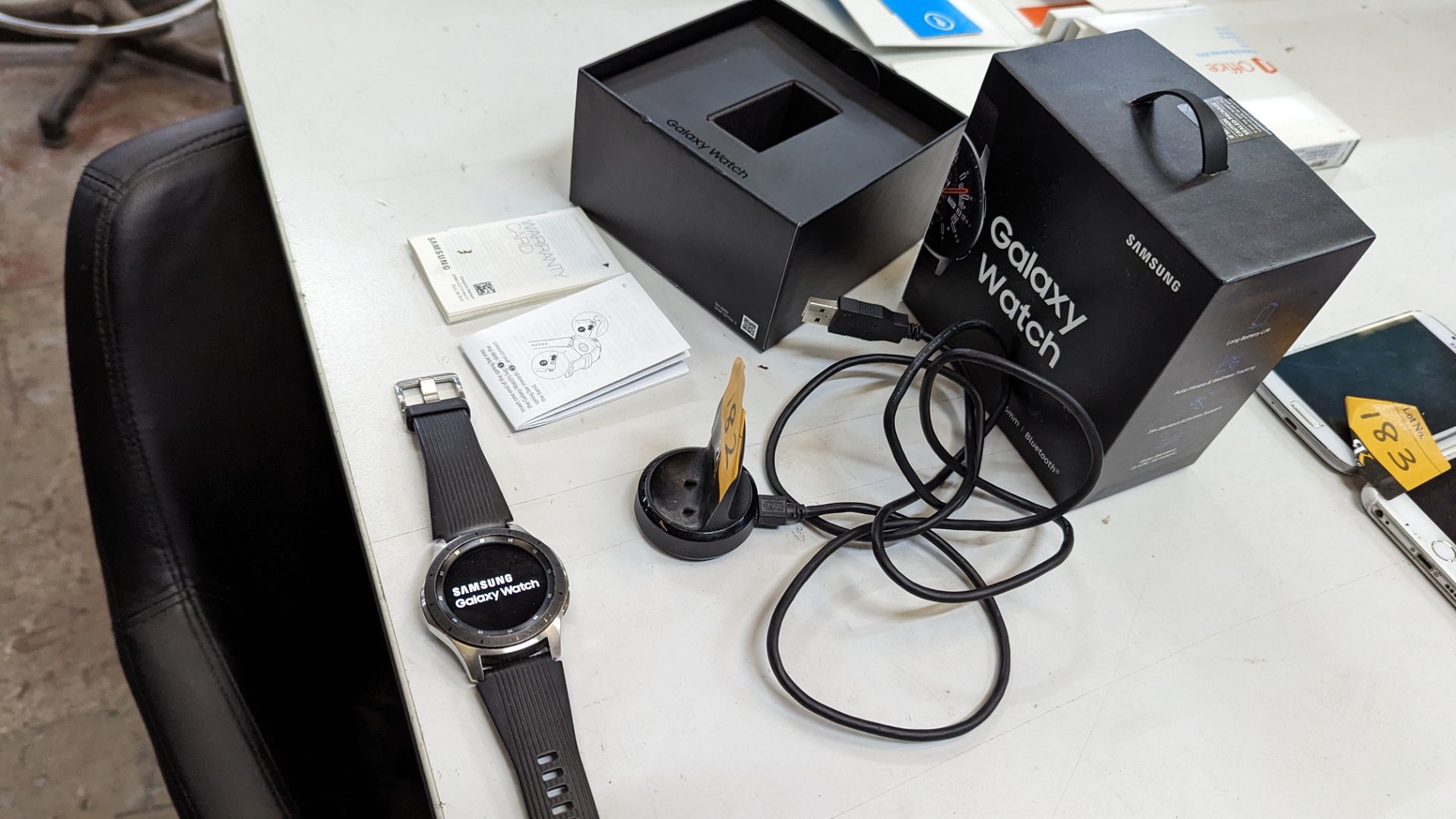 Samsung Galaxy 46mm smartwatch including charging base with USB cable - Image 9 of 16