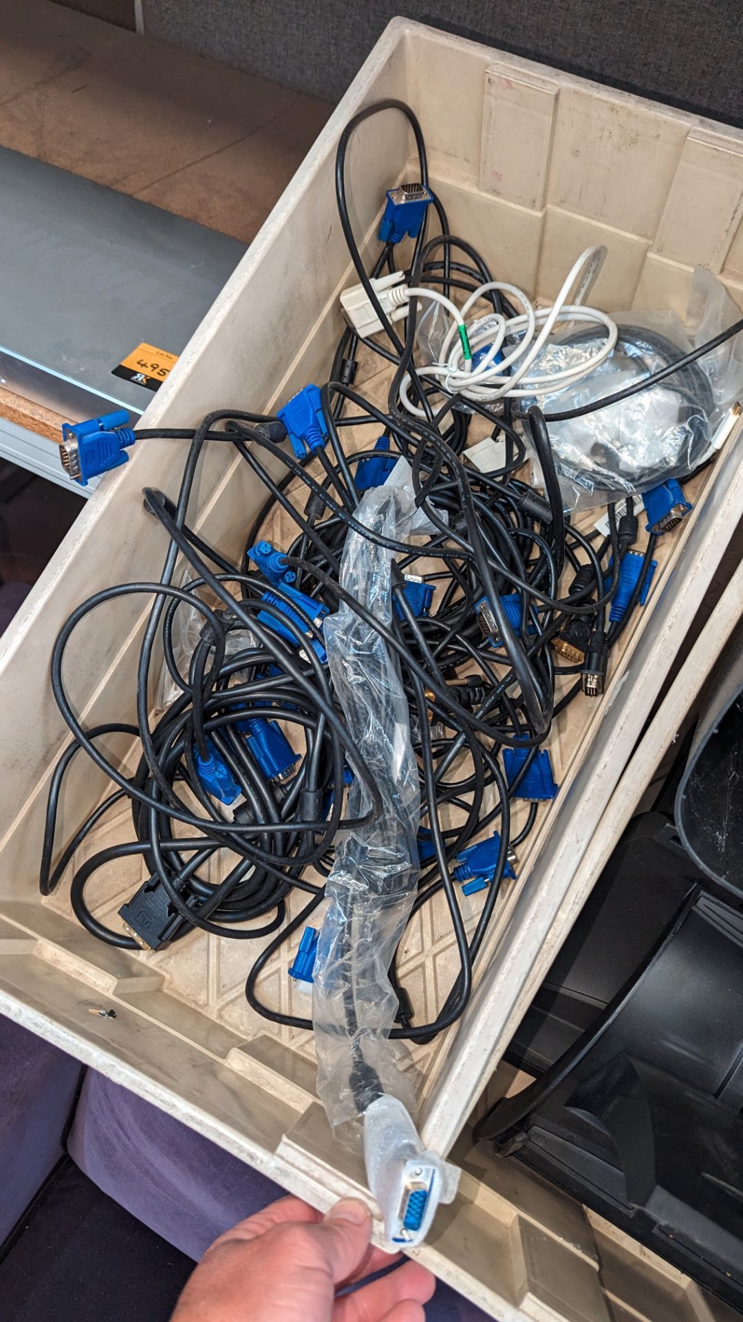 The contents of 2 crates of assorted IT cables & other items plus office shredder & more - Image 4 of 6