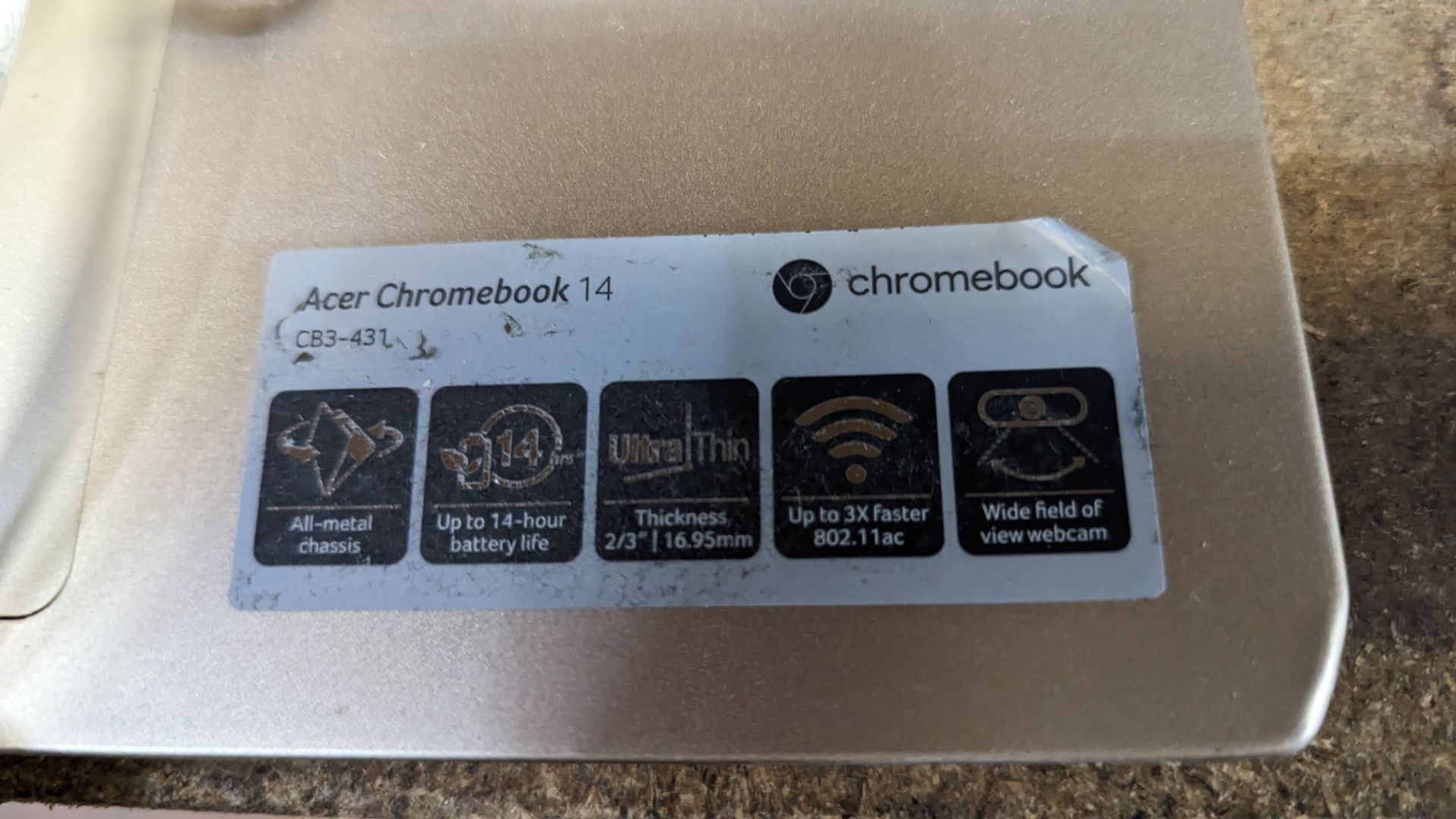 Acer Chromebook 14 including 2 off power supplies/chargers - Image 6 of 9