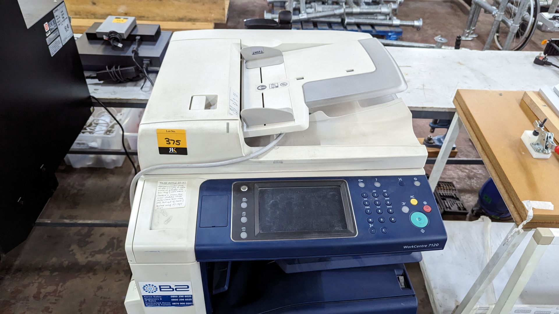 Xerox WorkCentre 7120 floor standing multifunction copier with 4 paper cassettes, auto document feed - Image 7 of 11