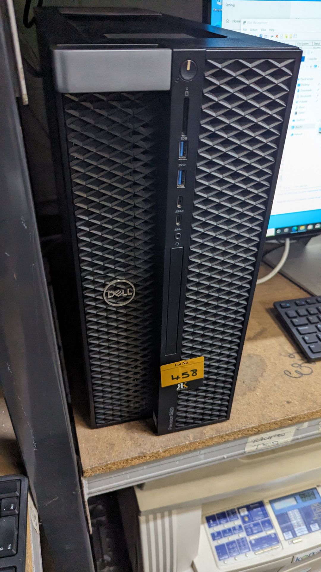 Dell Precision 5820 desktop PC with Intel Xeon W-2133 processor, 16GB RAM, 512GB SSD. Includes moni - Image 7 of 15