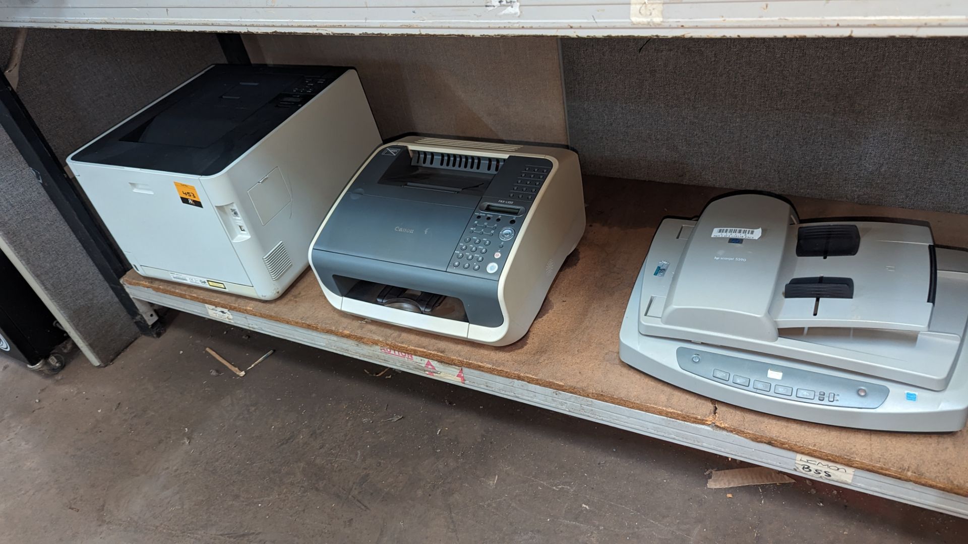 The contents of a bay of assorted IT equipment comprising laser printer, Canon fax machine & HP scan - Image 2 of 8