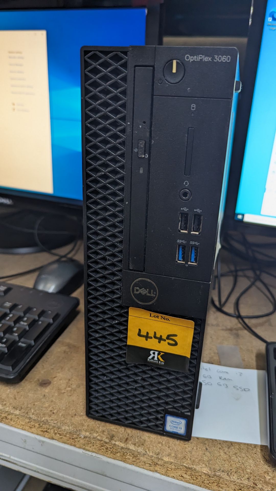 Dell OptiPlex 3060 compact desktop computer with Intel Core i3 8th Gen processor, 8GB RAM, 250GB SSD - Image 6 of 7