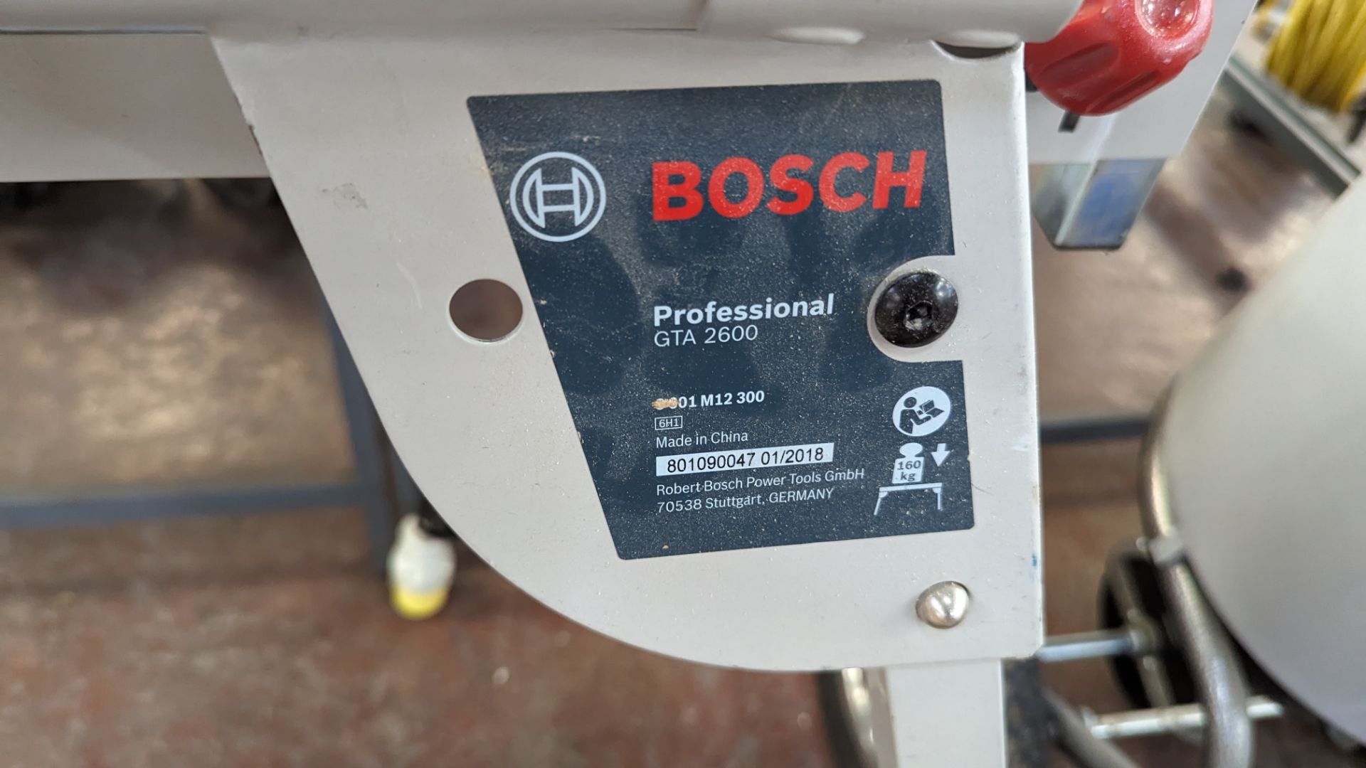 Bosch Professional model GCM12SDE multifunction pulldown saw on Bosch Professional GTA2600 workbench - Image 20 of 23