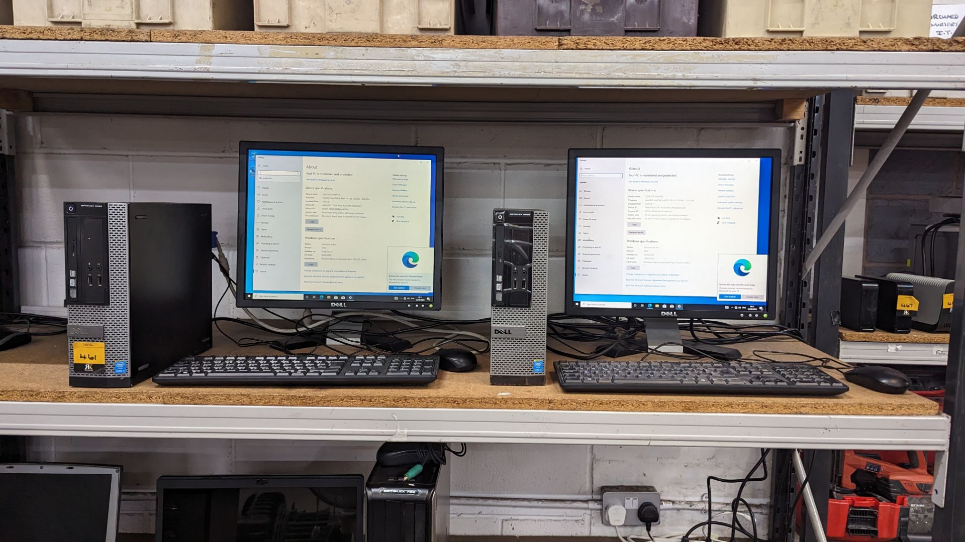 2 off Dell OptiPlex 3020 compact computers with Core i3 processor each with monitor, keyboard & mous - Image 2 of 13
