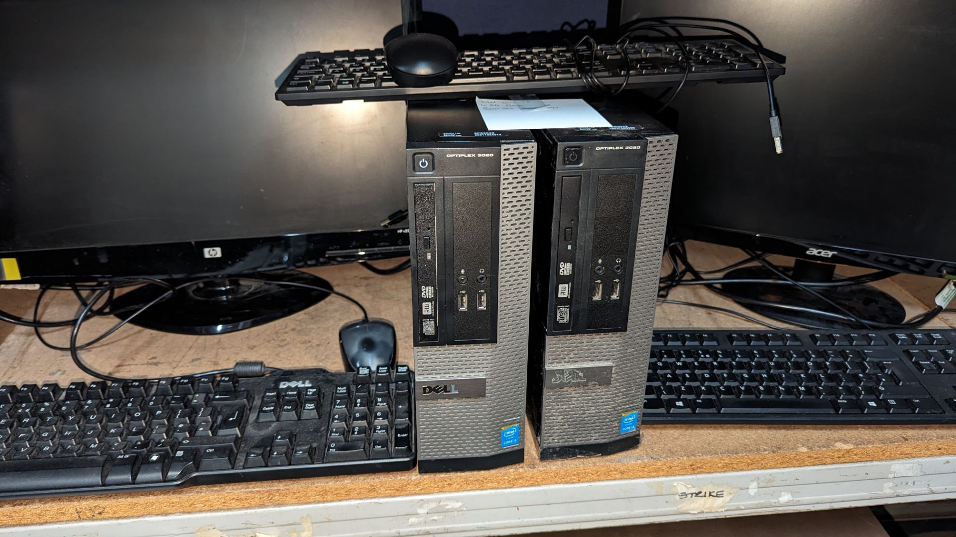 3 off Dell OptiPlex 3020 compact computers each with Core i3 processor. Includes 2 keyboards, 2 mon - Image 4 of 7