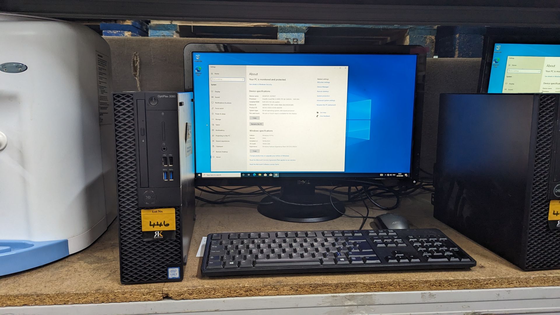 Dell OptiPlex 3060 compact desktop computer with Intel Core i3 8th Gen processor, 8GB RAM, 250GB SSD - Image 2 of 7