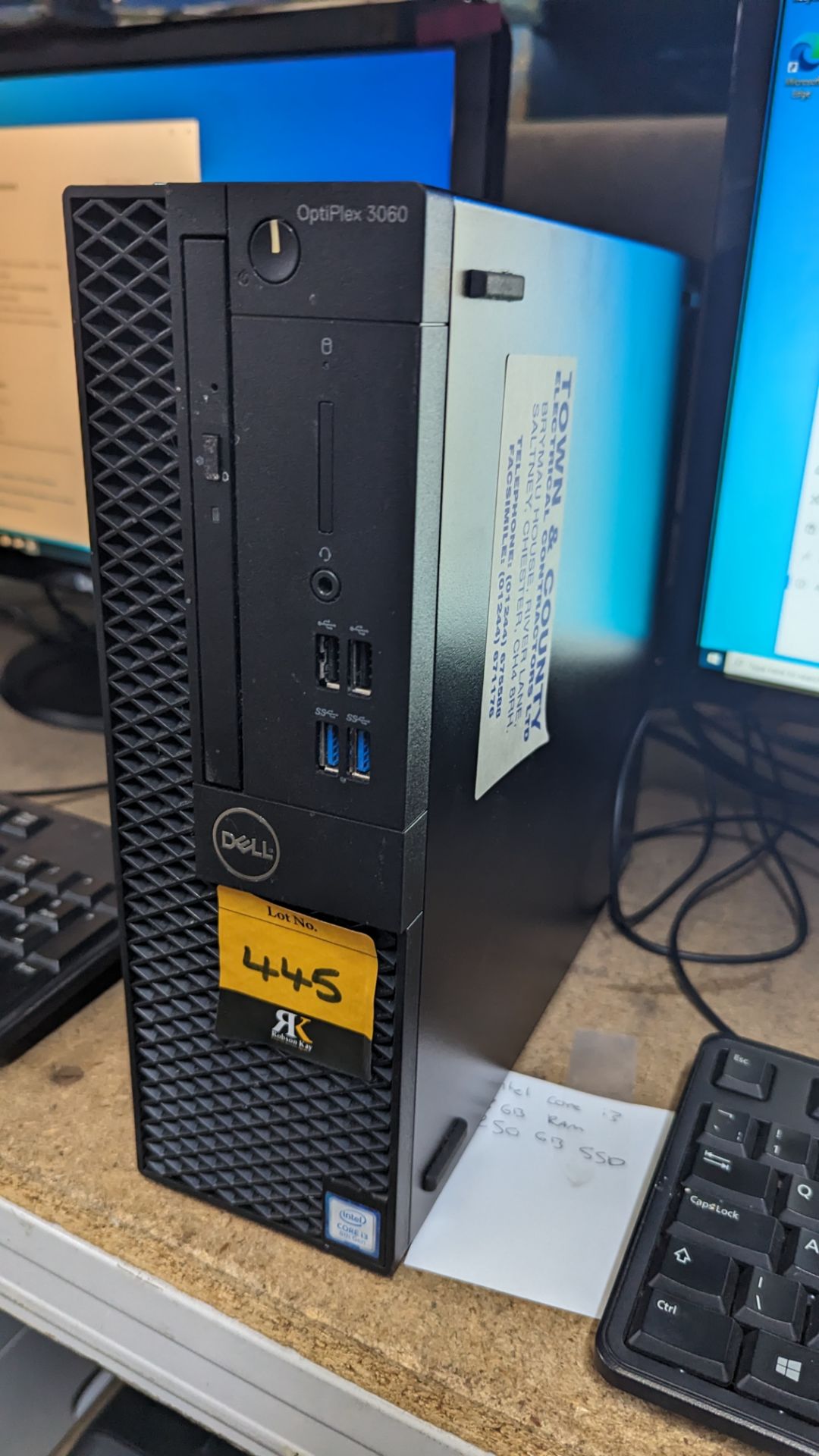 Dell OptiPlex 3060 compact desktop computer with Intel Core i3 8th Gen processor, 8GB RAM, 250GB SSD - Image 5 of 7