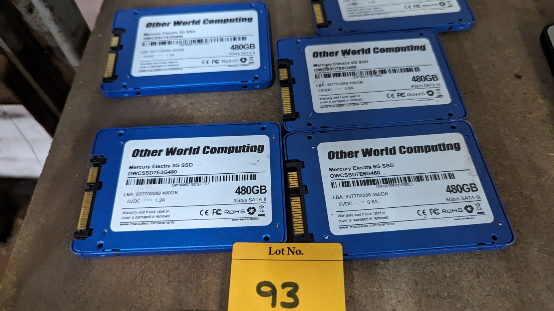 6 off Otherworld Computing Mercury solid state drives comprising 2 off Mercury Electra 3G SSD 480Gb - Image 6 of 7