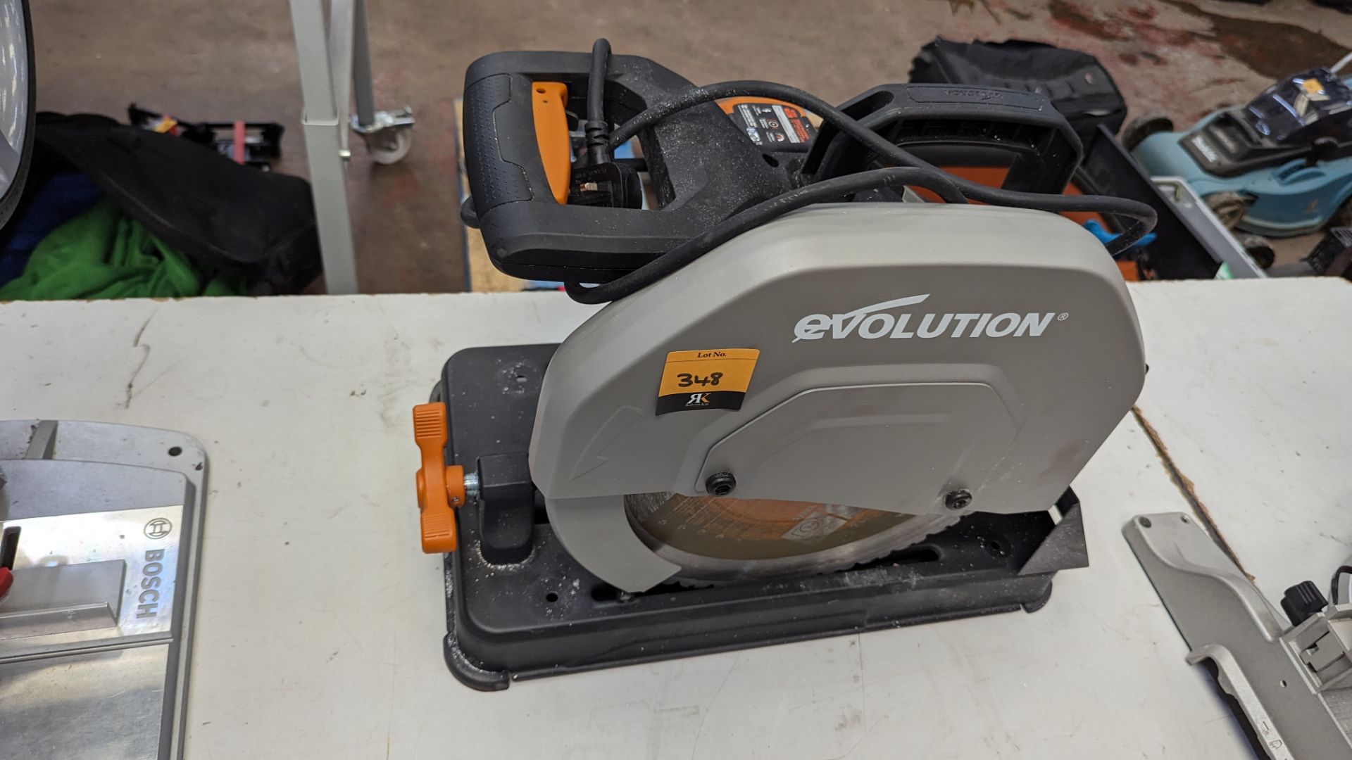 Evolution pulldown chop saw model R355 - Image 5 of 9