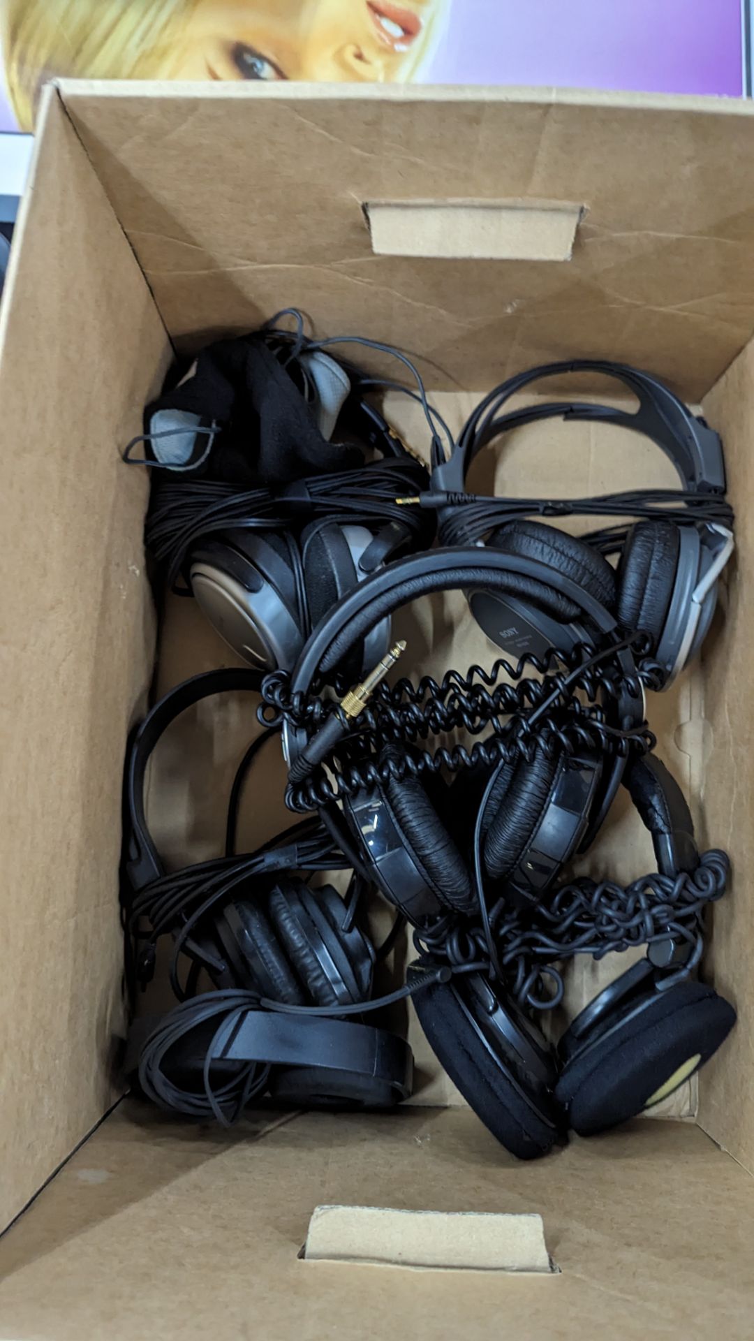 Box of headphones including Sennheiser HD25S in hard case - Image 5 of 11