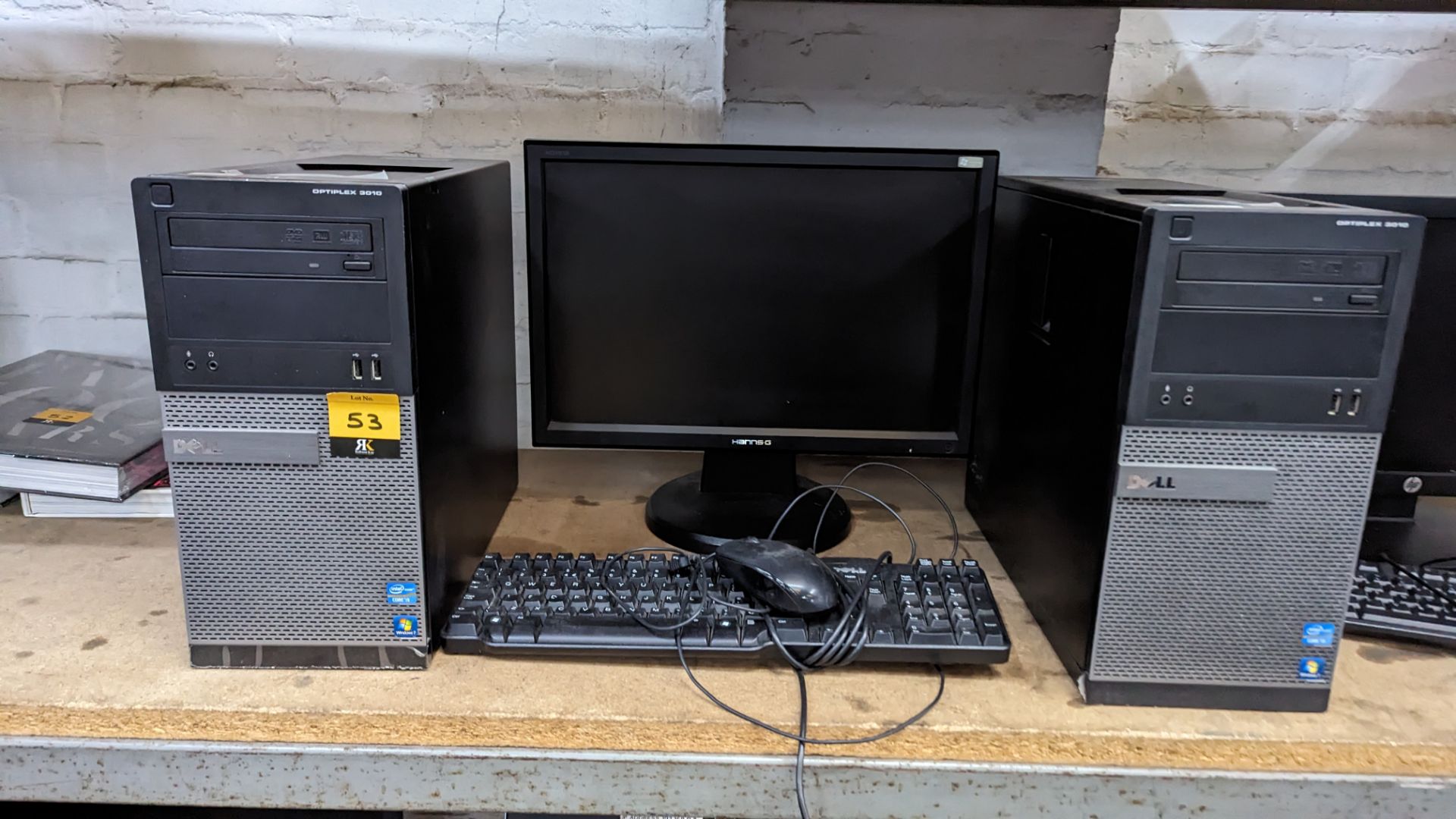 2 off Dell OptiPlex tower computers each with keyboard, monitor & mouse - Image 3 of 8