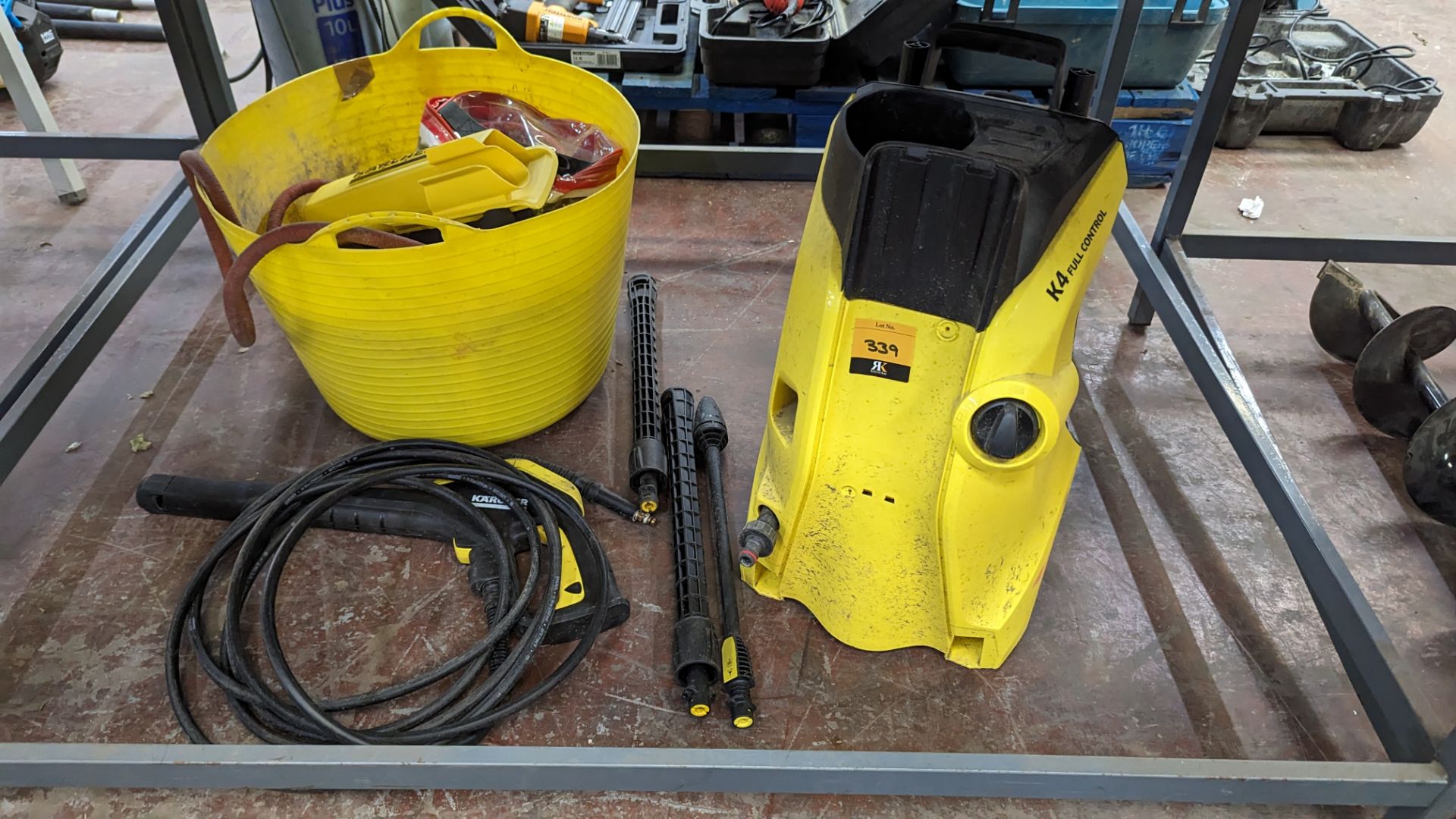 Karcher pressure washer including attachments plus bucket & contents - the total contents of the bay