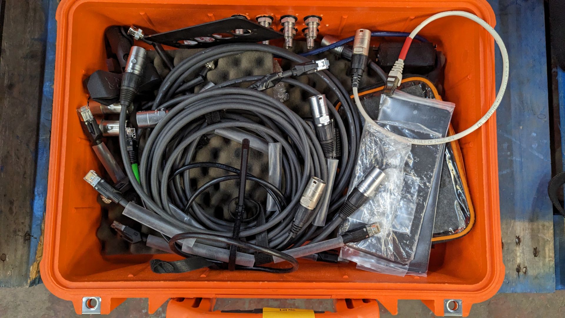 Pelicase with integrated BNC patch, various Ethercon cables & connectors - Image 5 of 8