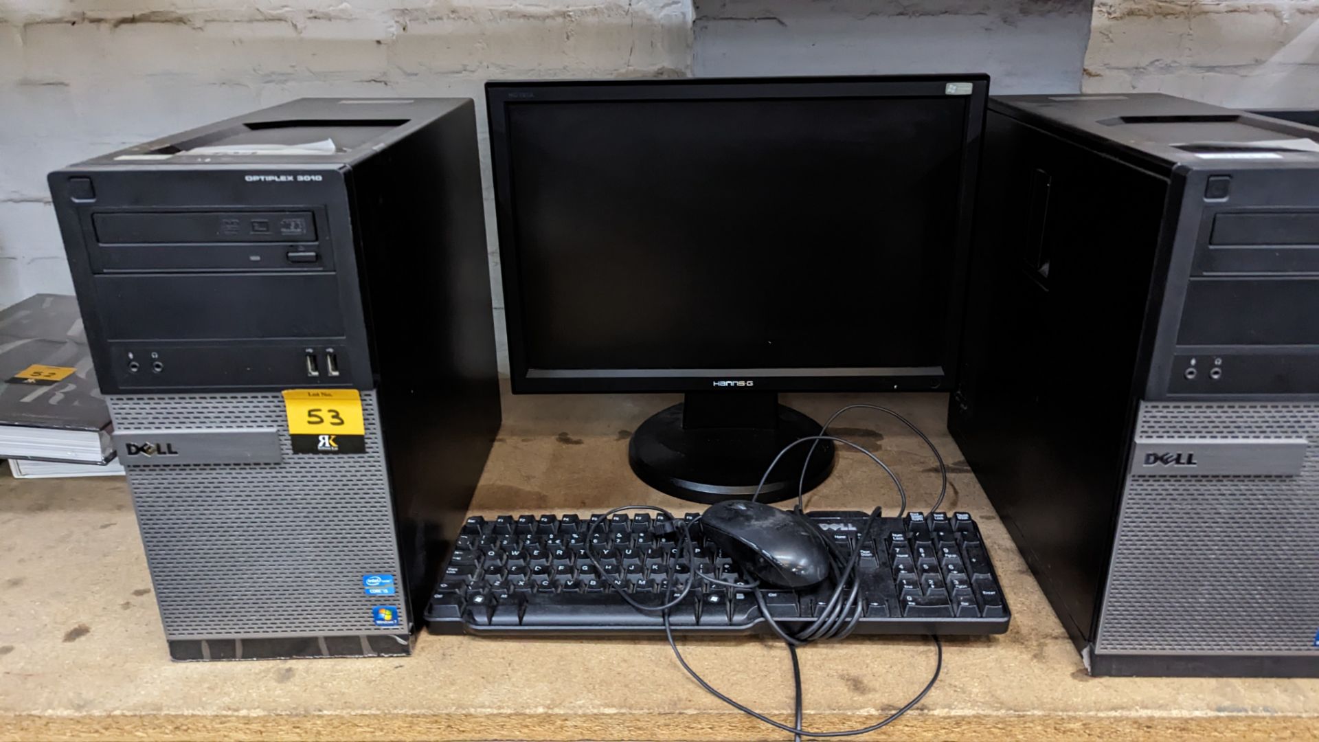 2 off Dell OptiPlex tower computers each with keyboard, monitor & mouse - Image 4 of 8