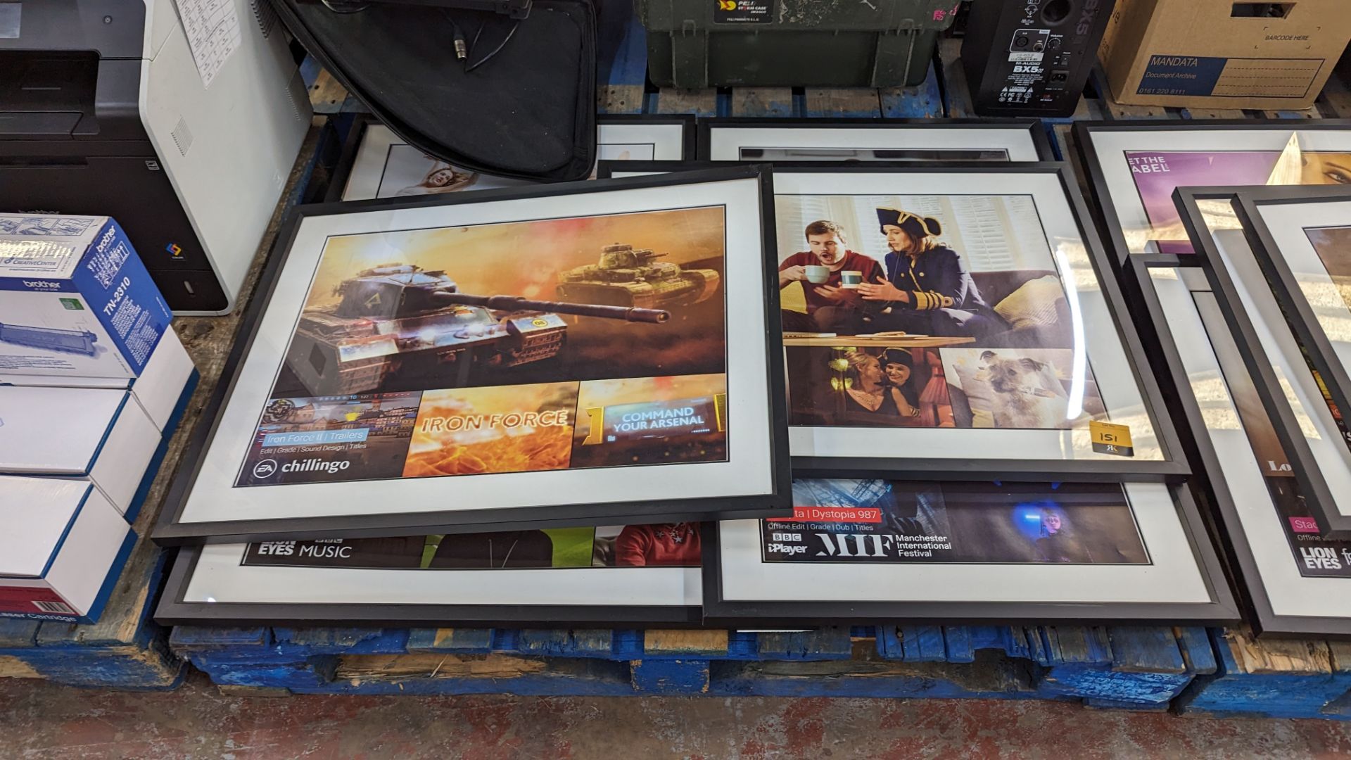 6 off framed pictures - the contents of a pallet