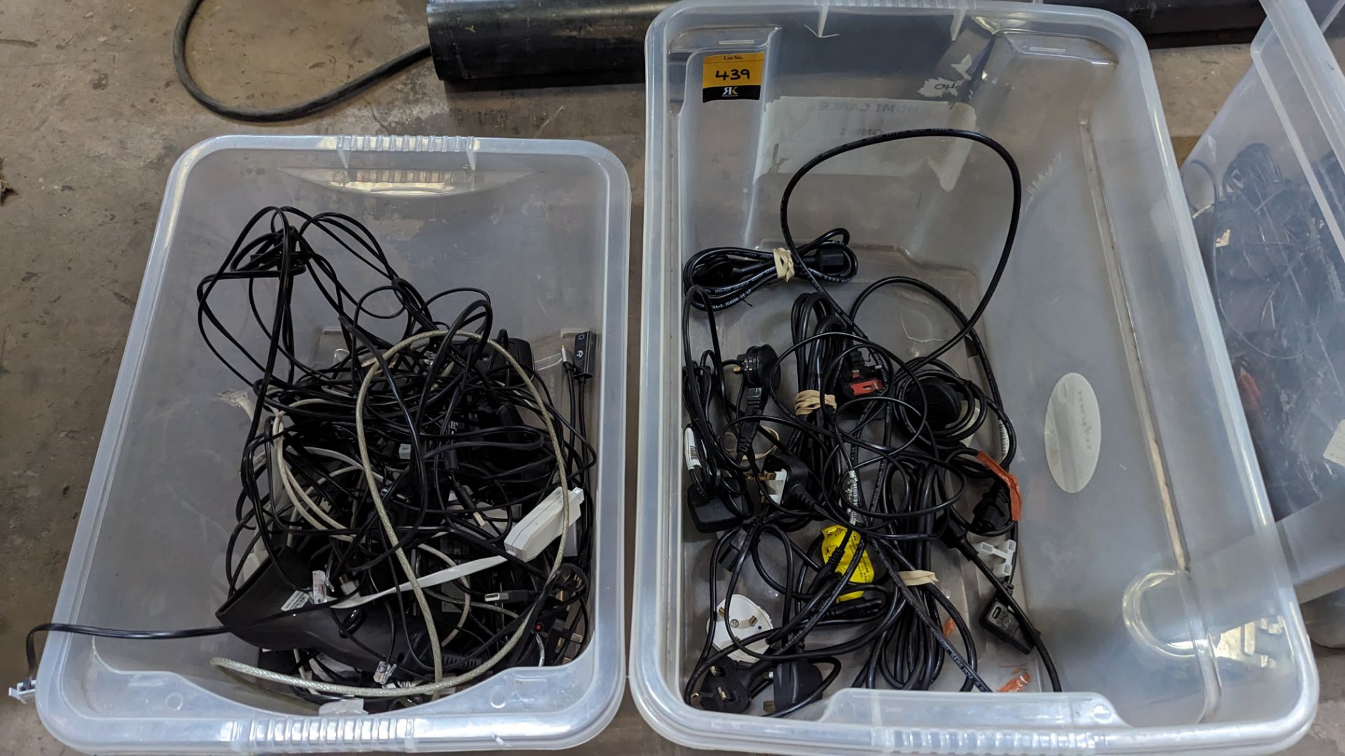 The contents of 2 crates of electric & computer cable including mice & IT related items - Image 2 of 4