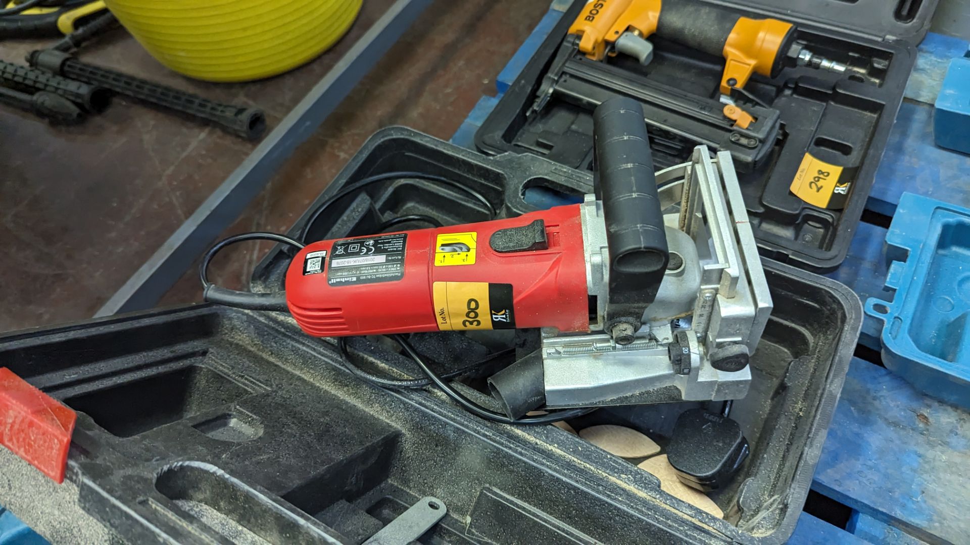 Einhell model TC-BJ900 biscuit jointer in case