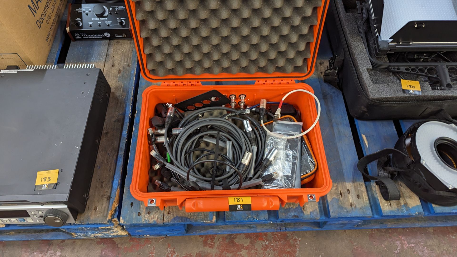Pelicase with integrated BNC patch, various Ethercon cables & connectors - Image 2 of 8