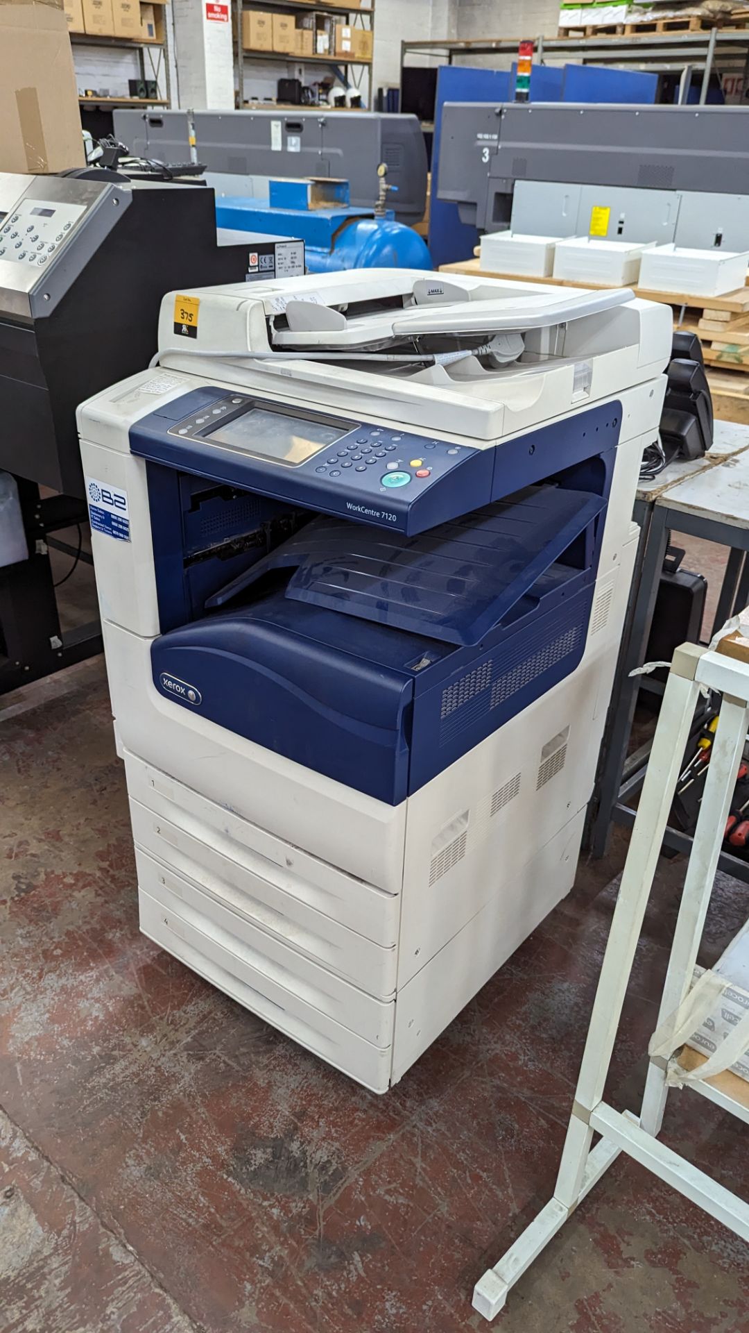 Xerox WorkCentre 7120 floor standing multifunction copier with 4 paper cassettes, auto document feed - Image 2 of 11