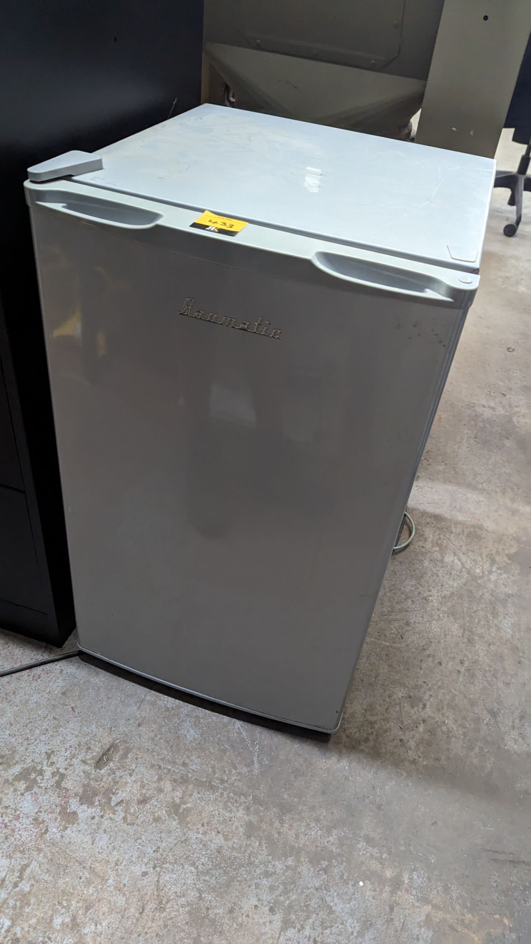 Baumatic pale grey counter height fridge
