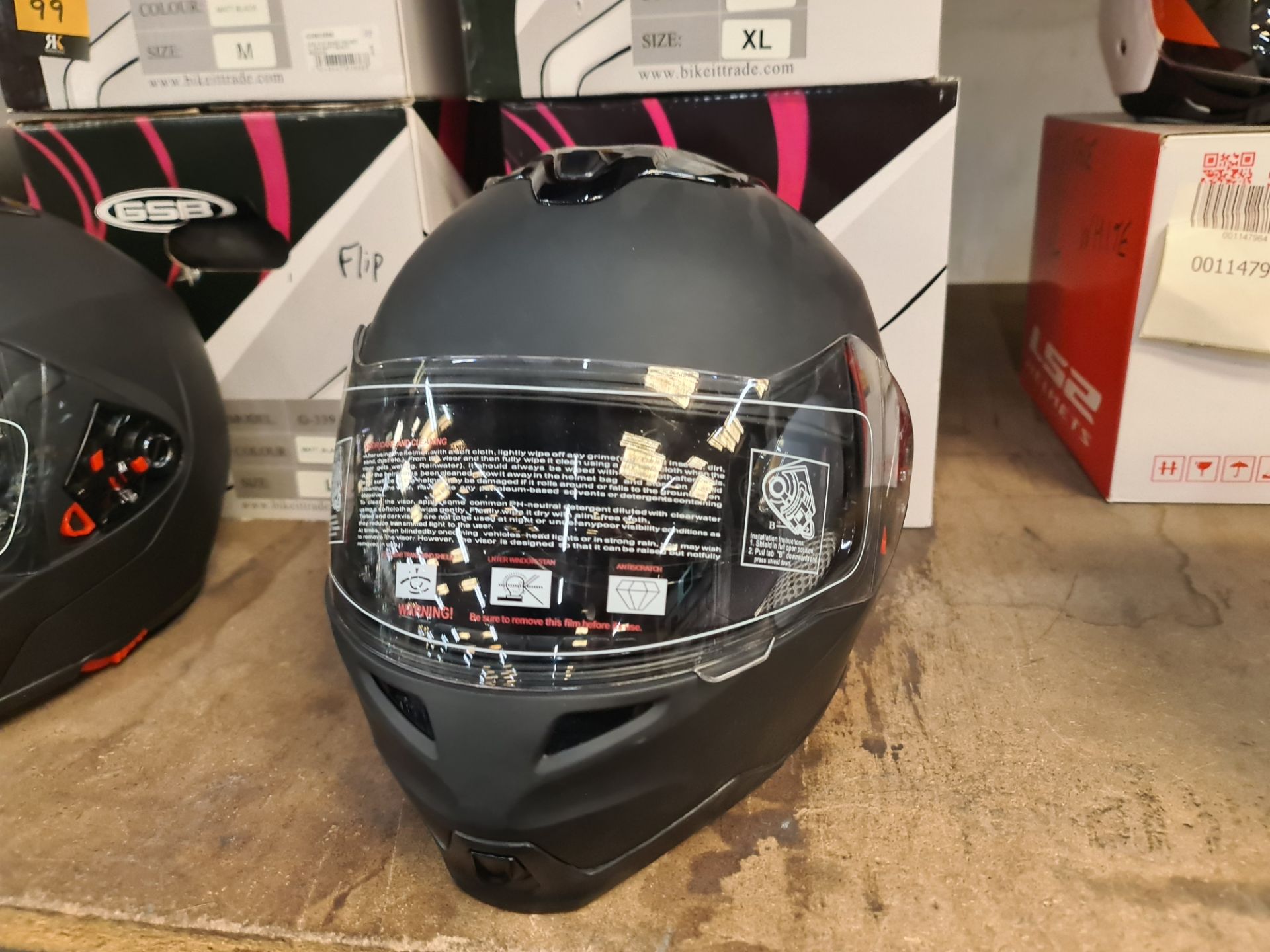 3 off GSB G339 matt black helmets, 1 each of sizes M, L & XL - Image 6 of 8